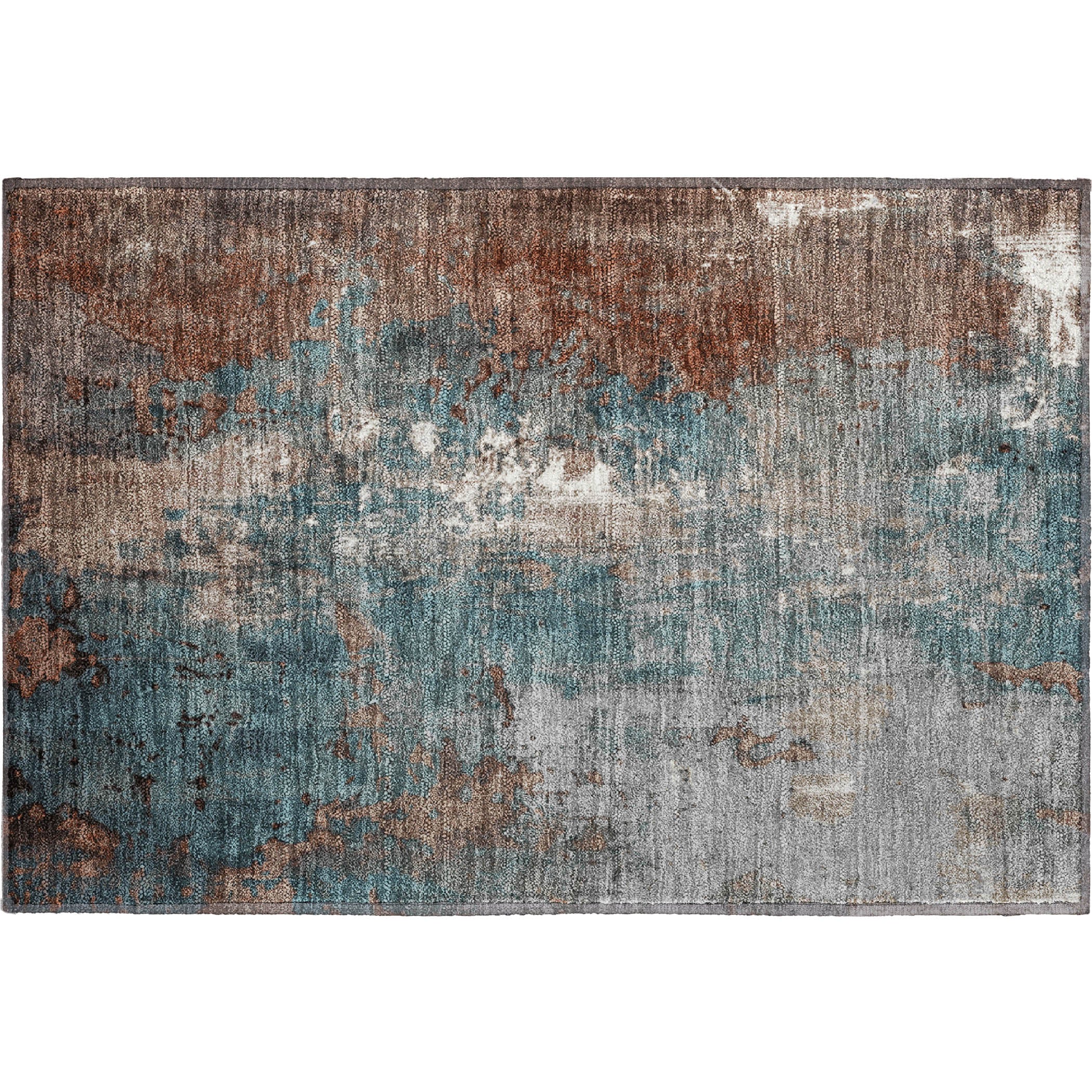 Mostar Machine Washable Transitional Paprika Orange Rug 1'8" x 2'6" #shape_Rectangle