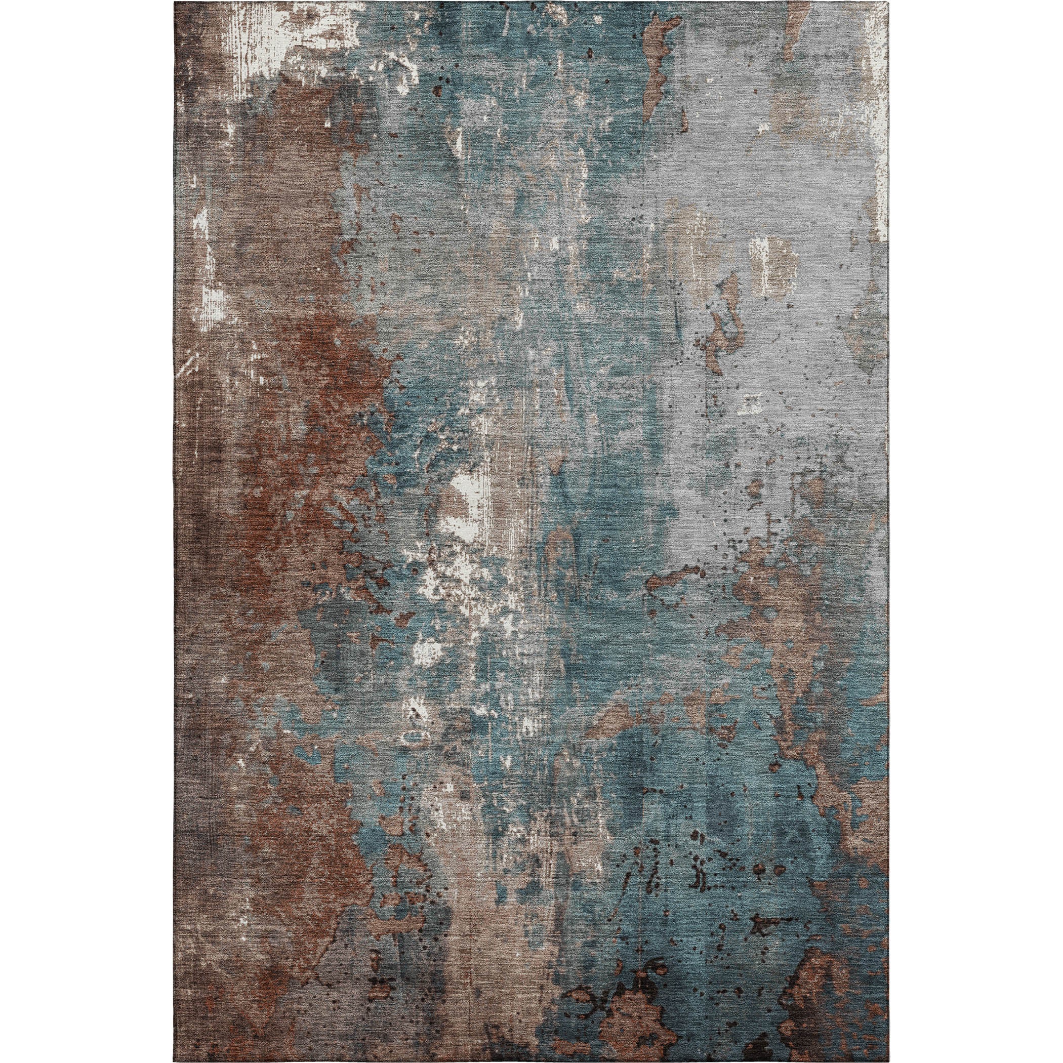 Mostar Machine Washable Transitional Paprika Orange Rug 2'6" x 3'10" #shape_Rectangle