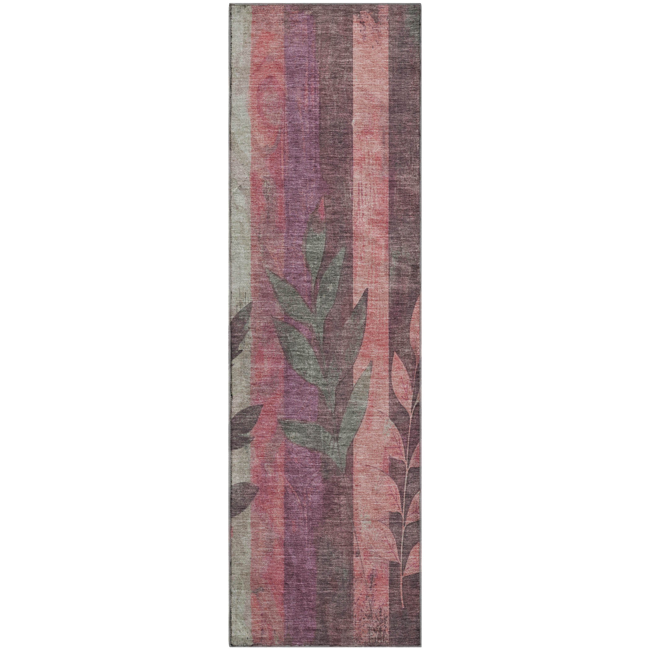 Split Machine Washable Transitional Blush Pink Rug 2'3" x 7'6" #shape_Runner
