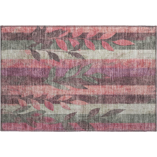 Split Machine Washable Transitional Blush Pink Rug 1'8" x 2'6"