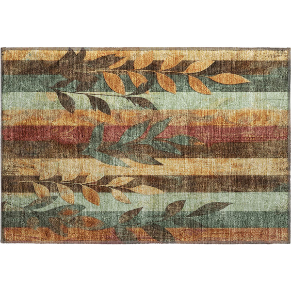 Split Machine Washable Transitional Wheat Gold Rug 1'8" x 2'6"