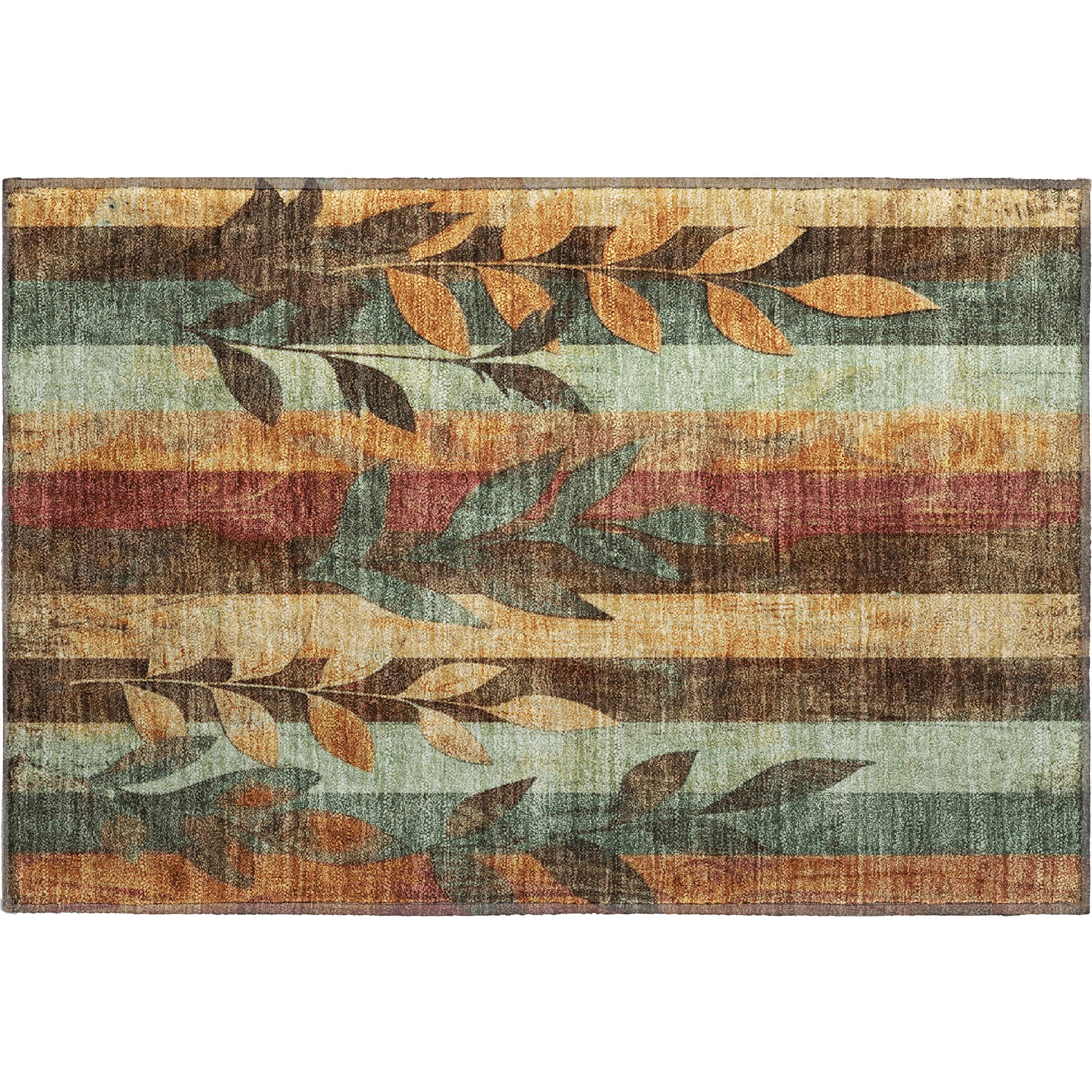 Split Machine Washable Transitional Wheat Gold Rug 1'8" x 2'6" #shape_Rectangle