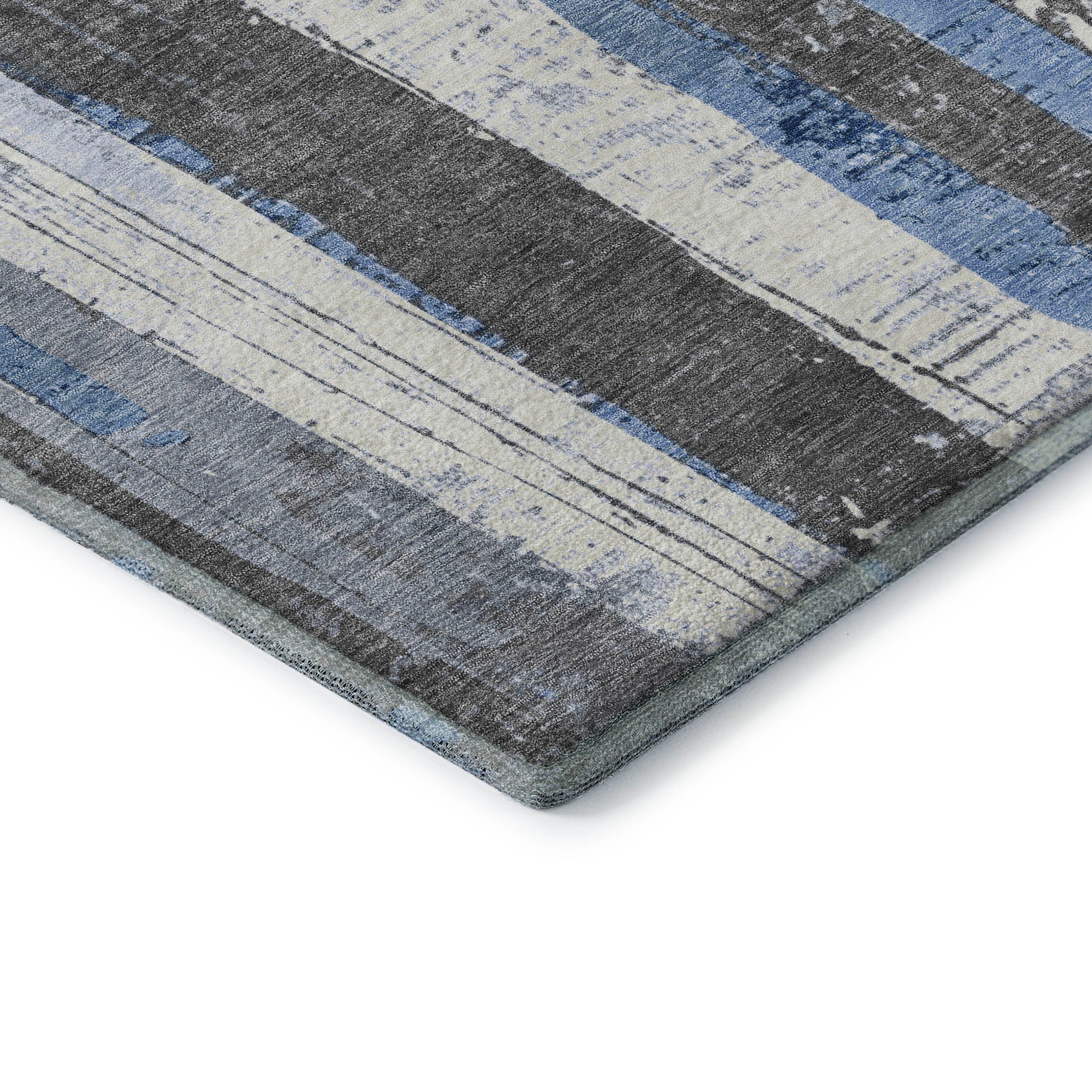 Florence Machine Washable Transitional Denim Blue Rug 1'8" x 2'6" #shape_Rectangle