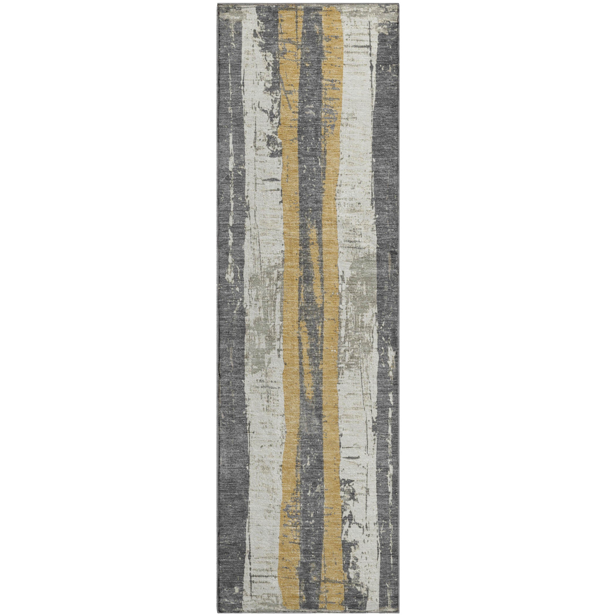 Florence Machine Washable Transitional Gold Rug 2'3" x 7'6" #shape_Runner