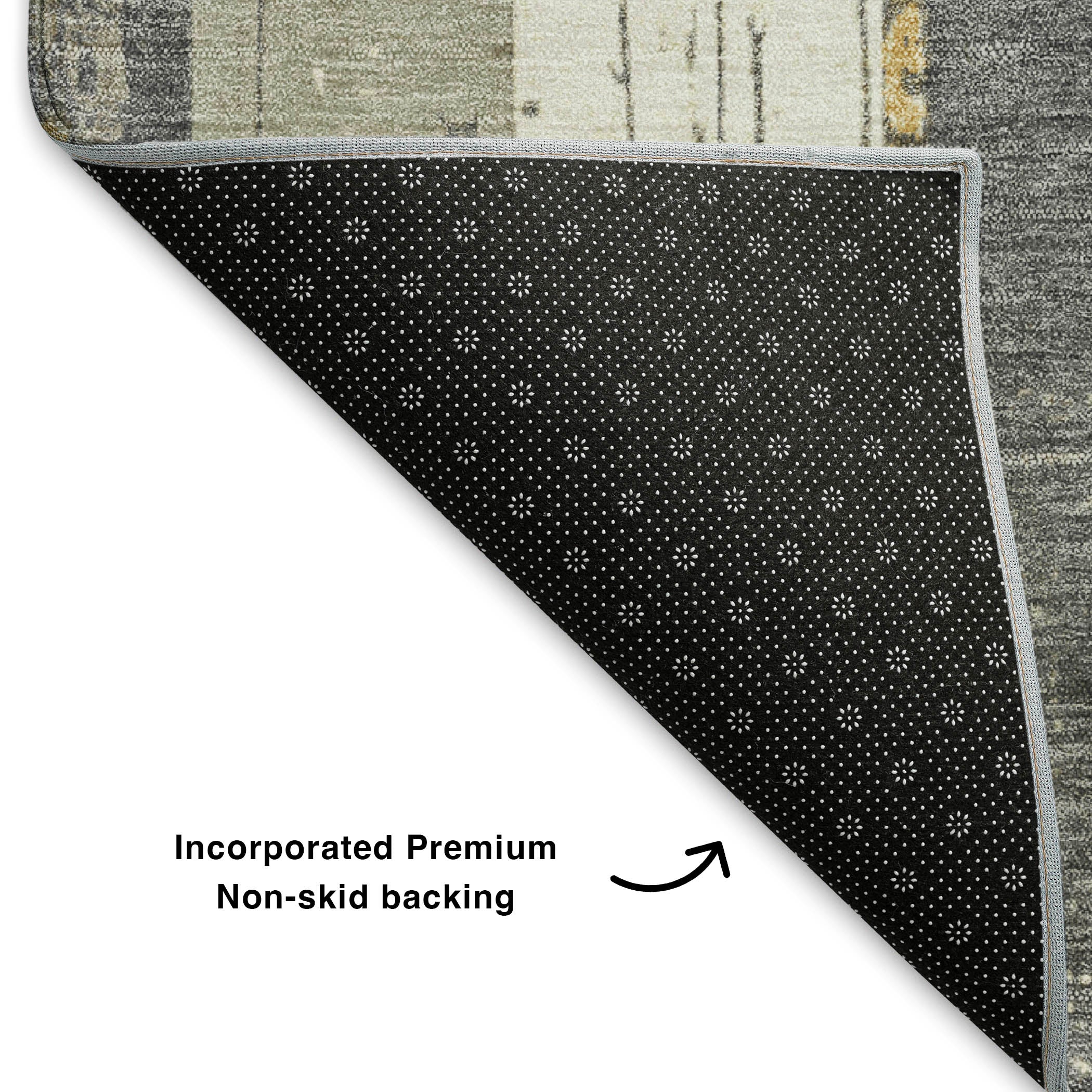 Florence Machine Washable Transitional Gold Rug 1'8" x 2'6" #shape_Rectangle