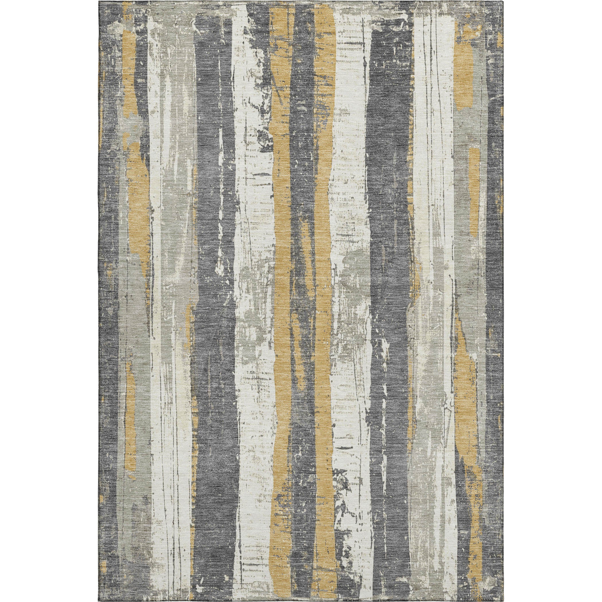 Florence Machine Washable Transitional Gold Rug 2'6" x 3'10" #shape_Rectangle