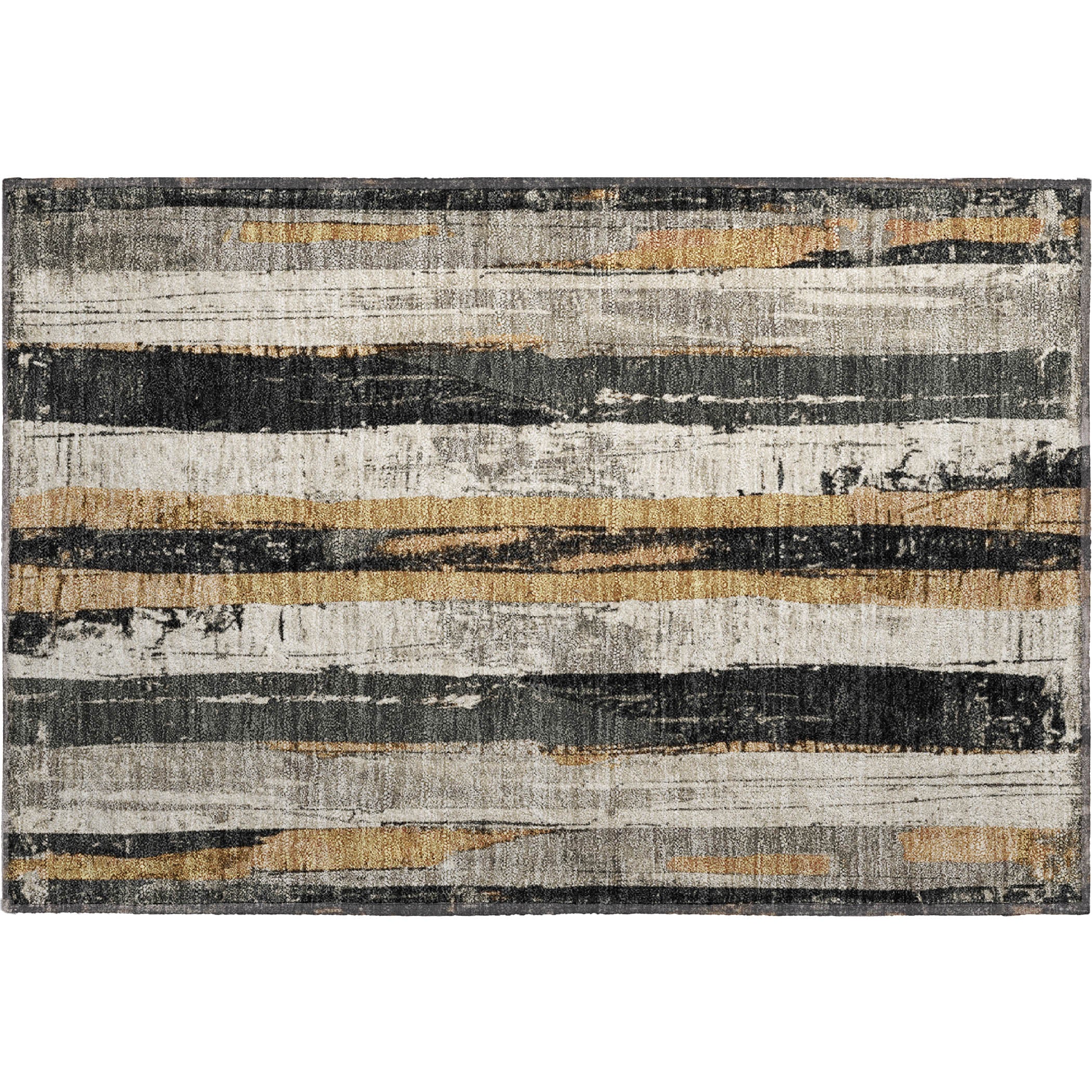 Florence Machine Washable Transitional Taupe Brown Rug 1'8" x 2'6" #shape_Rectangle