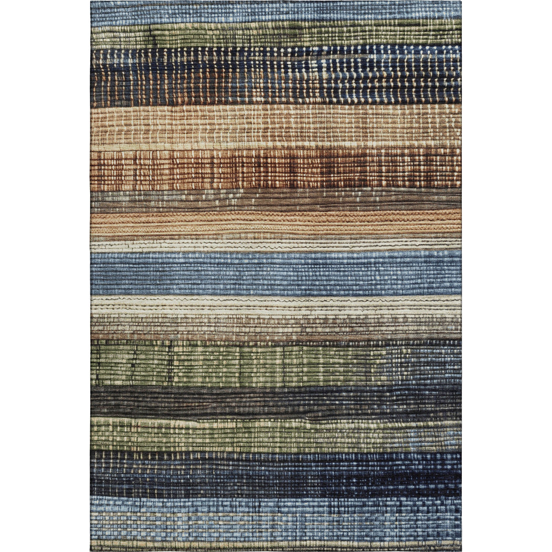 Montevideo Machine Washable Transitional Blue Rug 2'6" x 3'10" #shape_Rectangle
