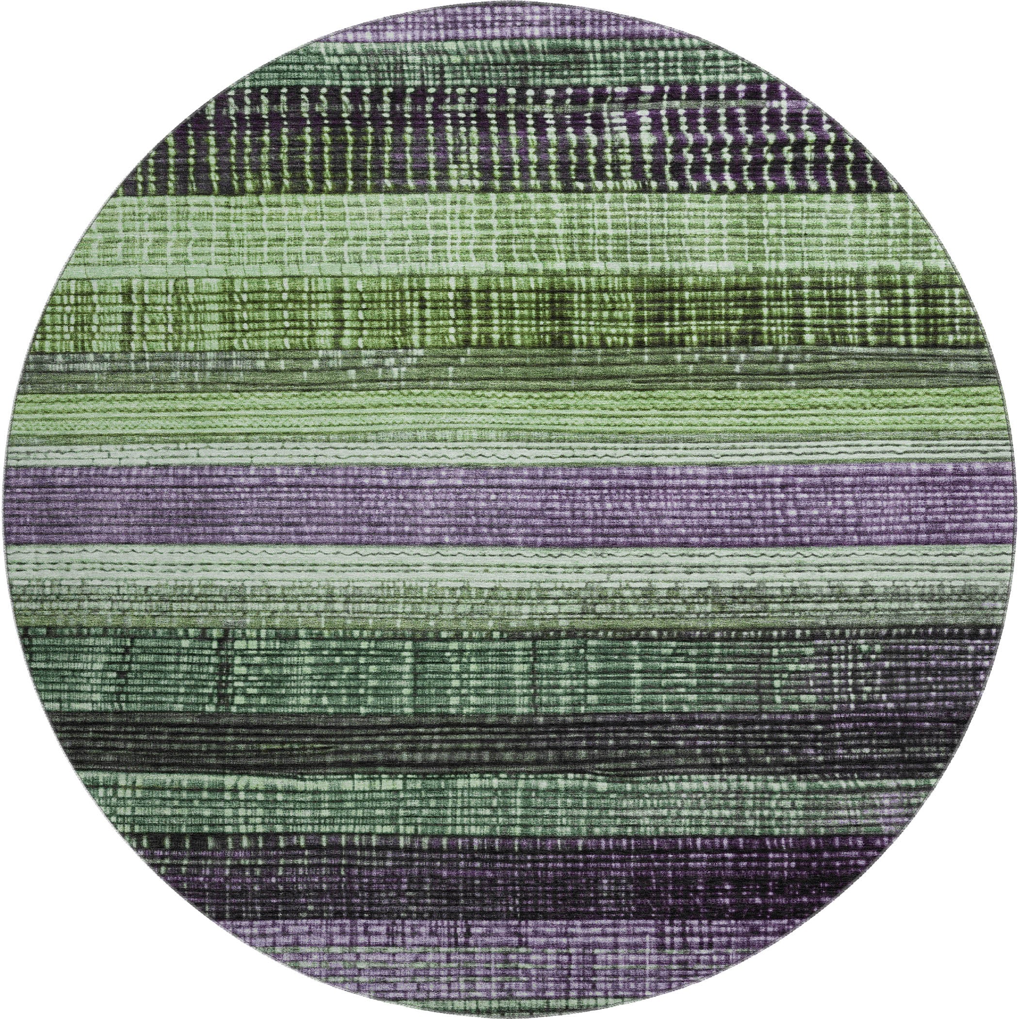 Montevideo Machine Washable Transitional Purple Rug 8' x 8' #shape_Round