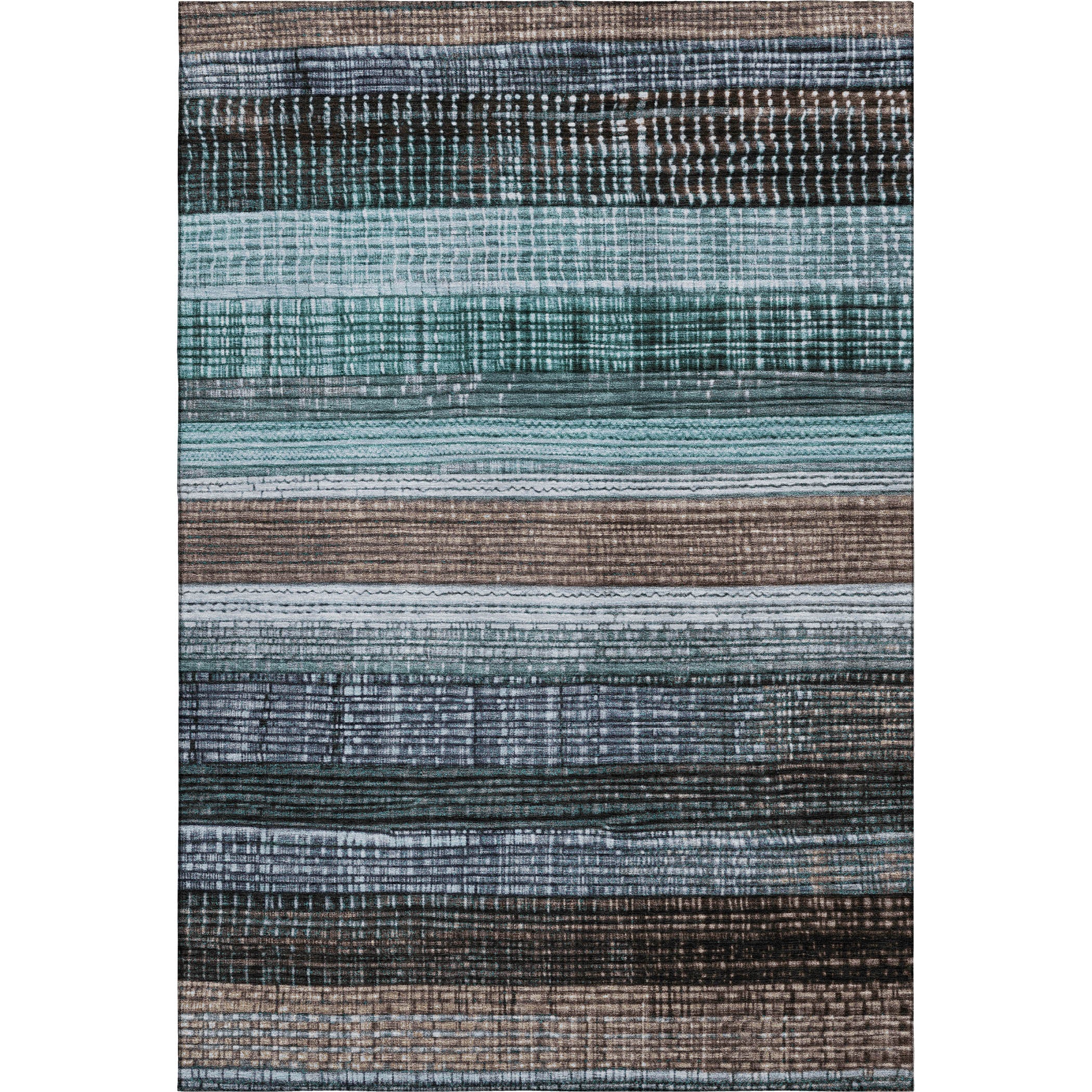 Montevideo Machine Washable Transitional Teal Rug 2'6" x 3'10" #shape_Rectangle