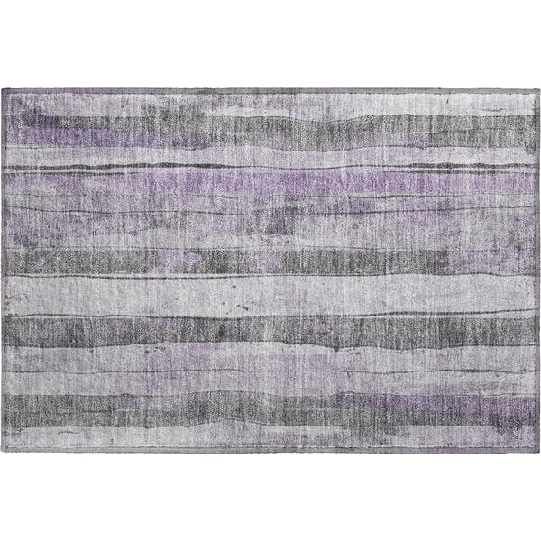 Dublin Machine Washable Transitional Lavender Purple Rug 1'8" x 2'6"