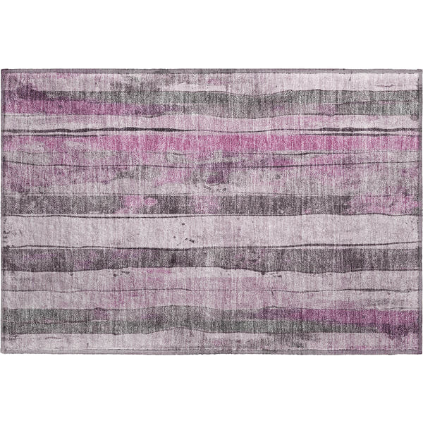 Dublin Machine Washable Transitional Pink Rug 1'8" x 2'6"