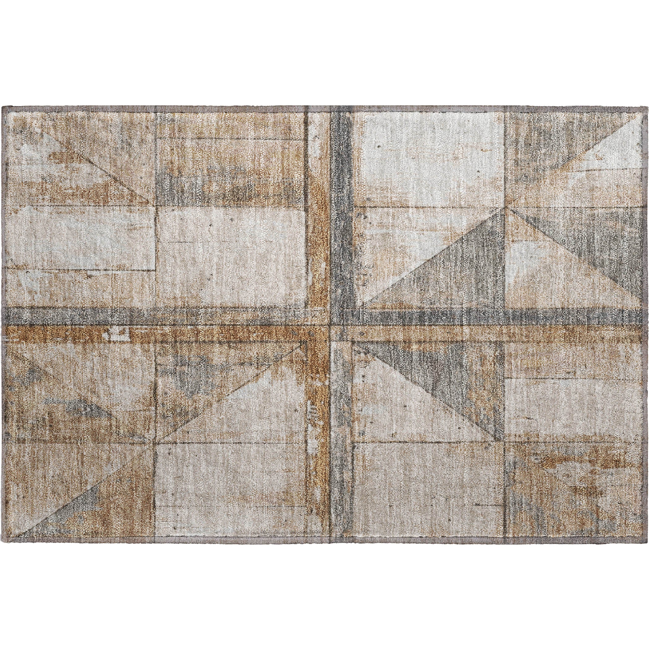 Rome Machine Washable Transitional Copper Orange Rug 1'8" x 2'6" #shape_Rectangle