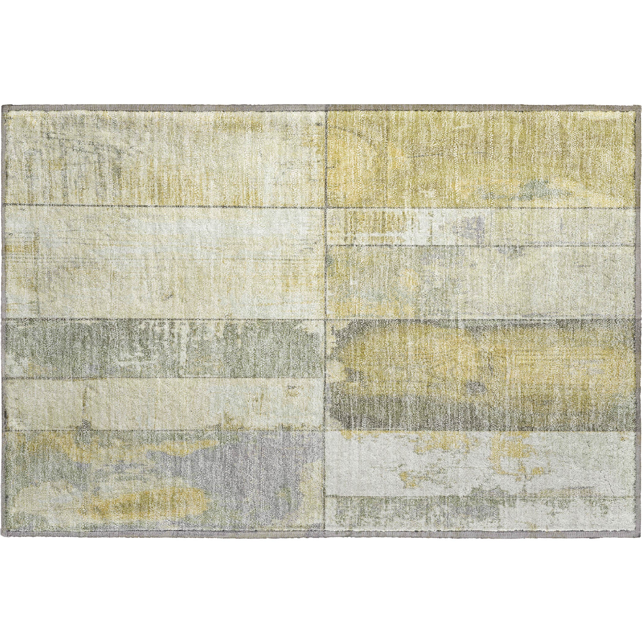 Santorini Machine Washable Transitional Gold Rug 1'8" x 2'6" #shape_Rectangle
