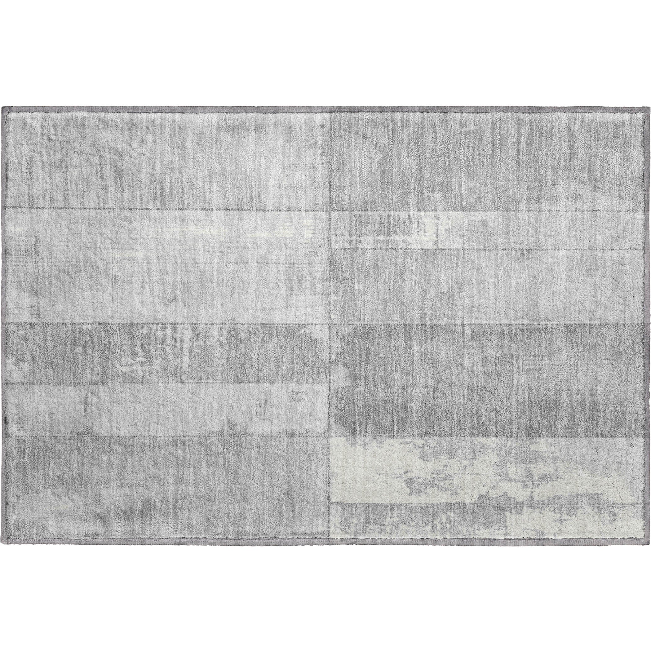 Santorini Machine Washable Transitional Gray Rug 1'8" x 2'6" #shape_Rectangle
