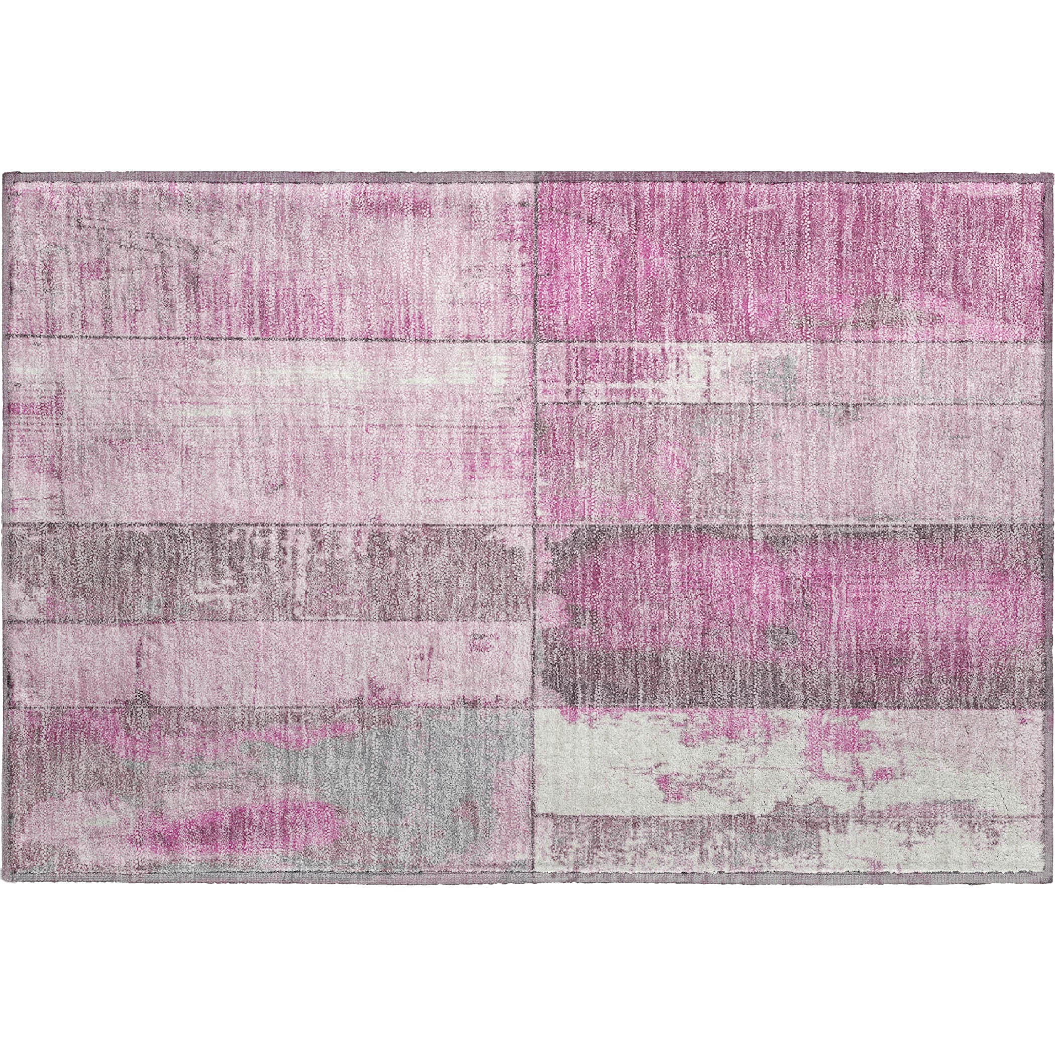 Santorini Machine Washable Transitional Pink Rug 1'8" x 2'6" #shape_Rectangle