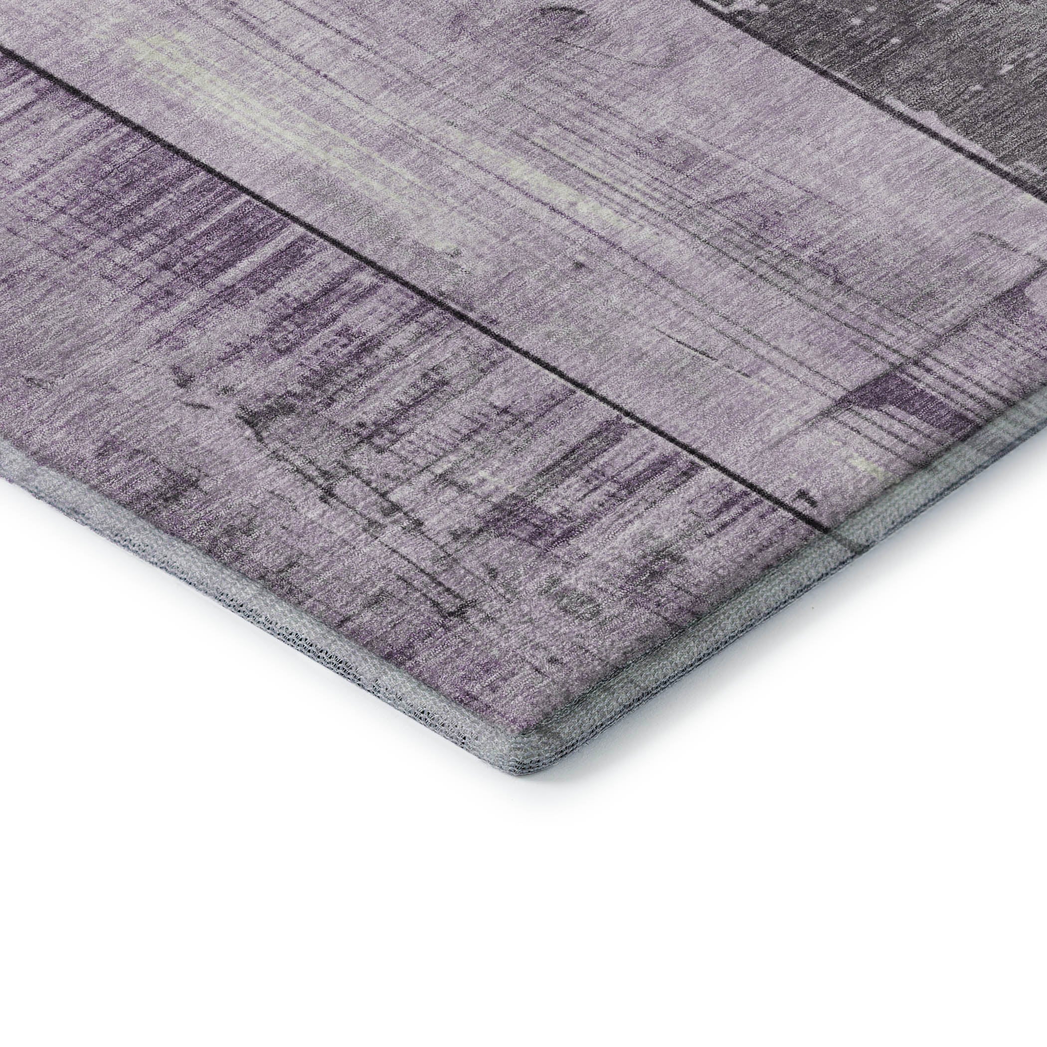 Santorini Machine Washable Transitional Purple Rug 1'8" x 2'6" #shape_Rectangle