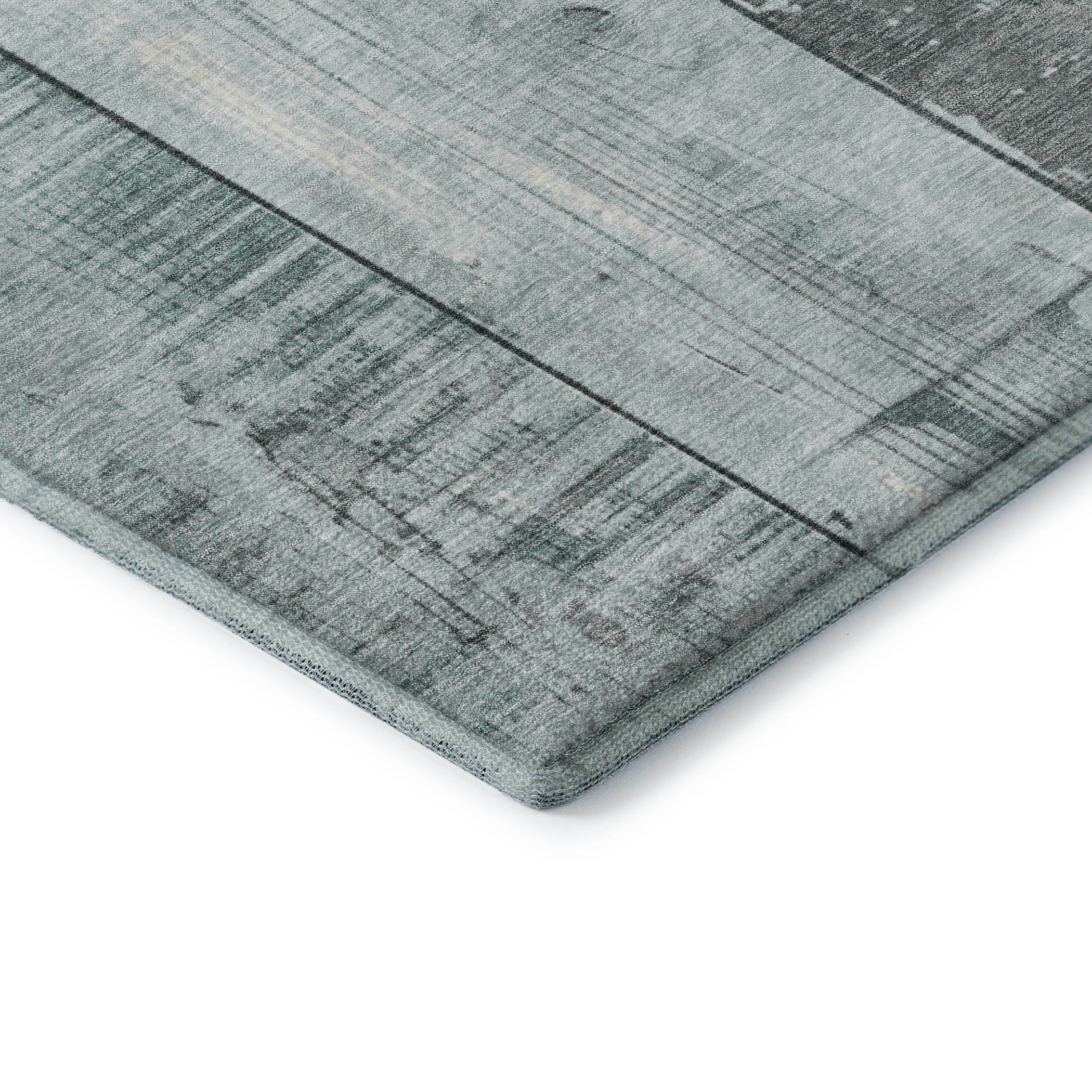 Santorini Machine Washable Transitional Seafoam Blue Rug 1'8" x 2'6" #shape_Rectangle