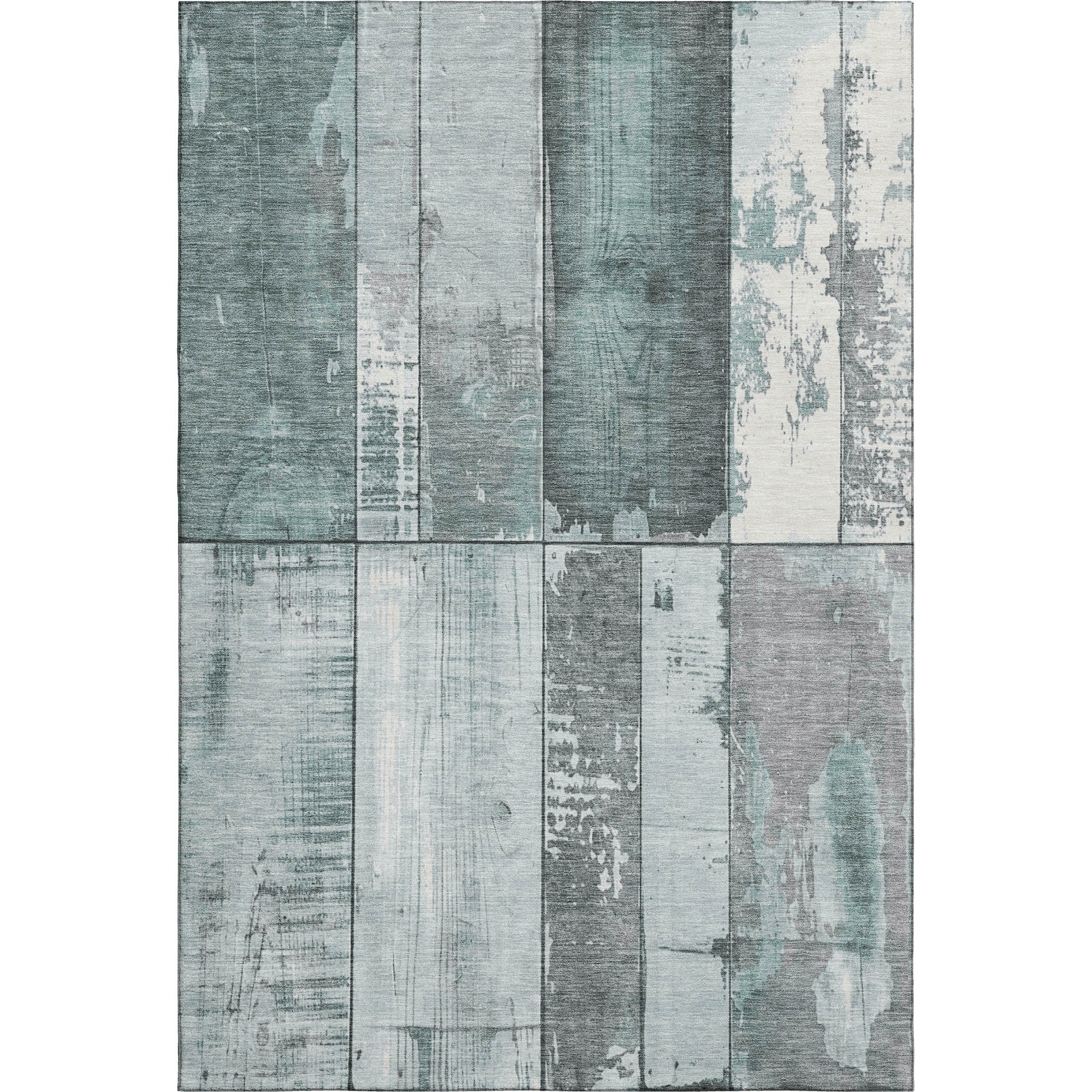 Santorini Machine Washable Transitional Seafoam Blue Rug 2'6" x 3'10" #shape_Rectangle