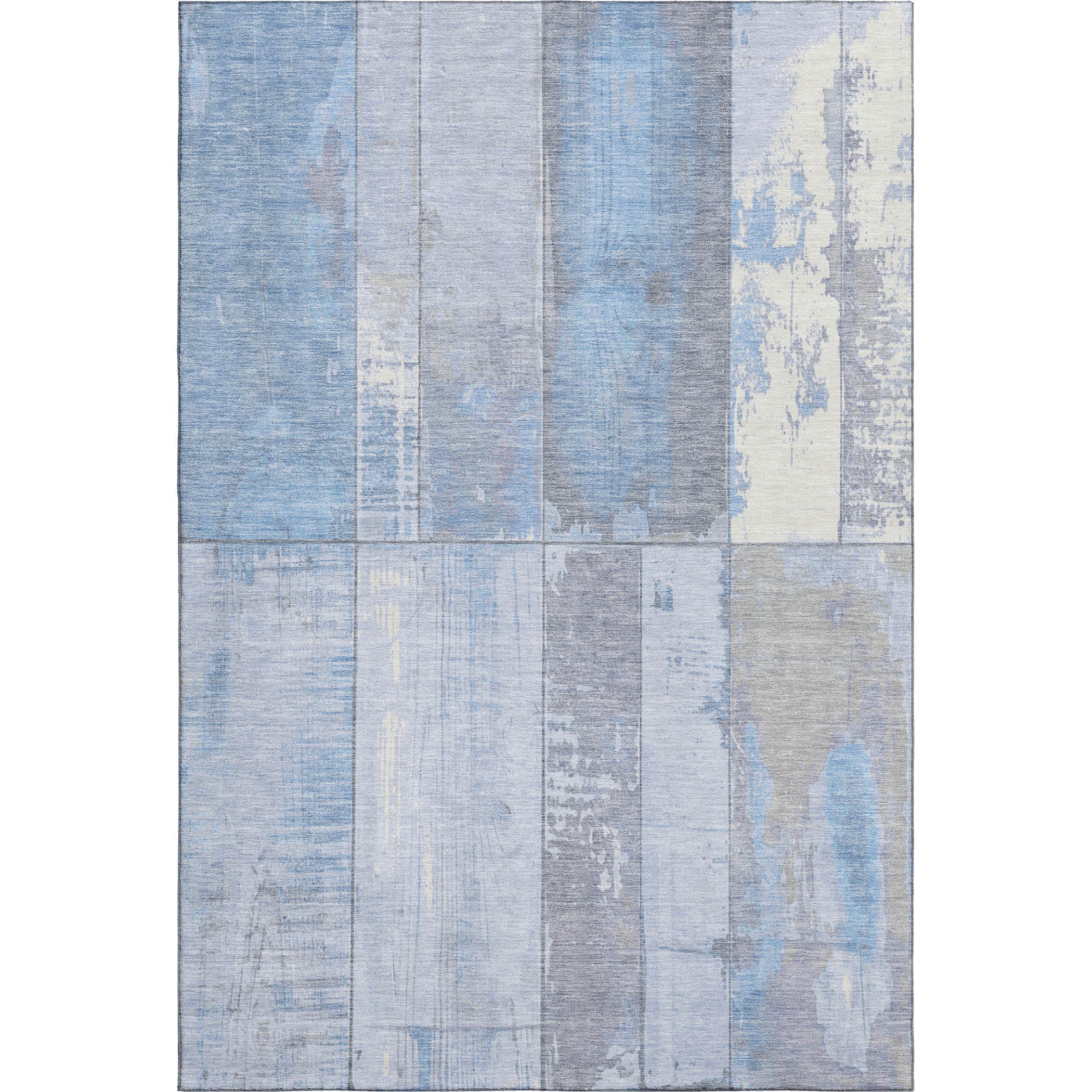 Santorini Machine Washable Transitional Sky Blue Rug 2'6" x 3'10" #shape_Rectangle