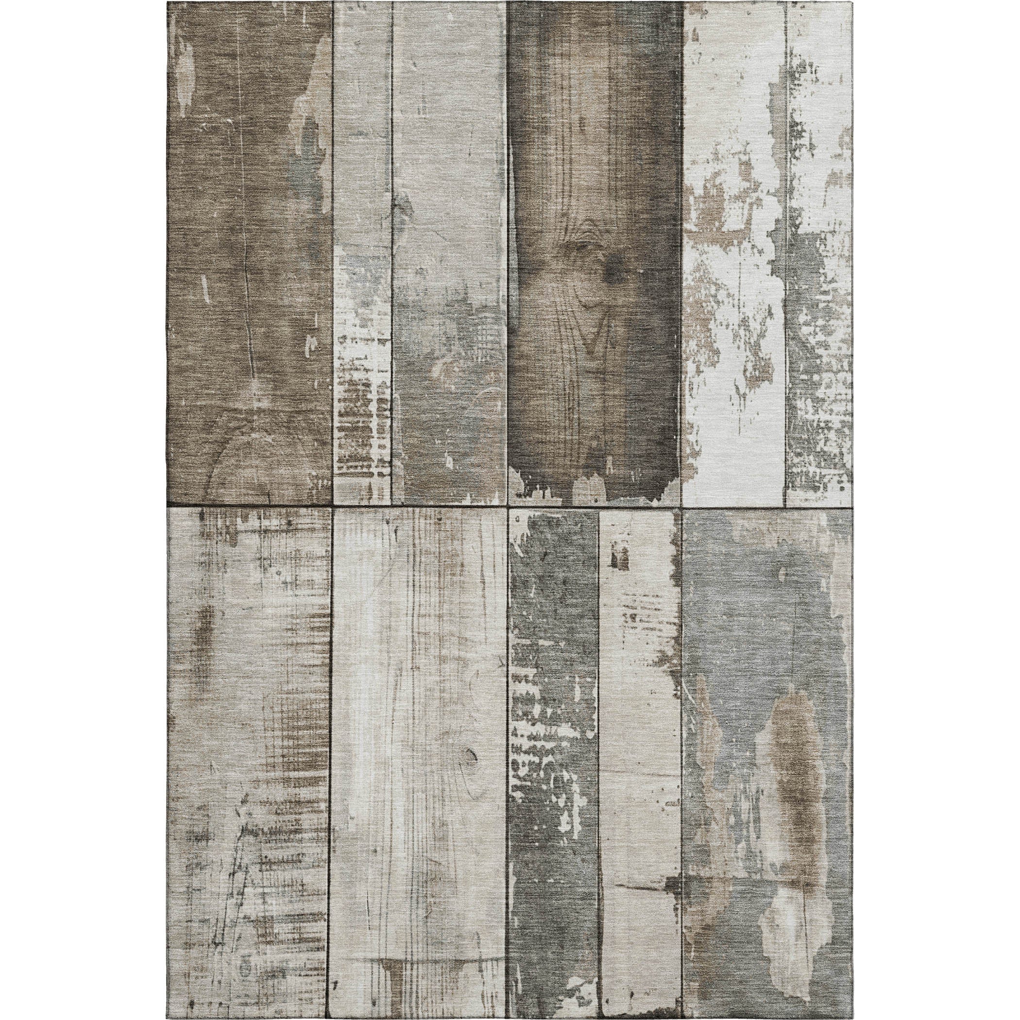Santorini Machine Washable Transitional Taupe Brown Rug 2'6" x 3'10" #shape_Rectangle