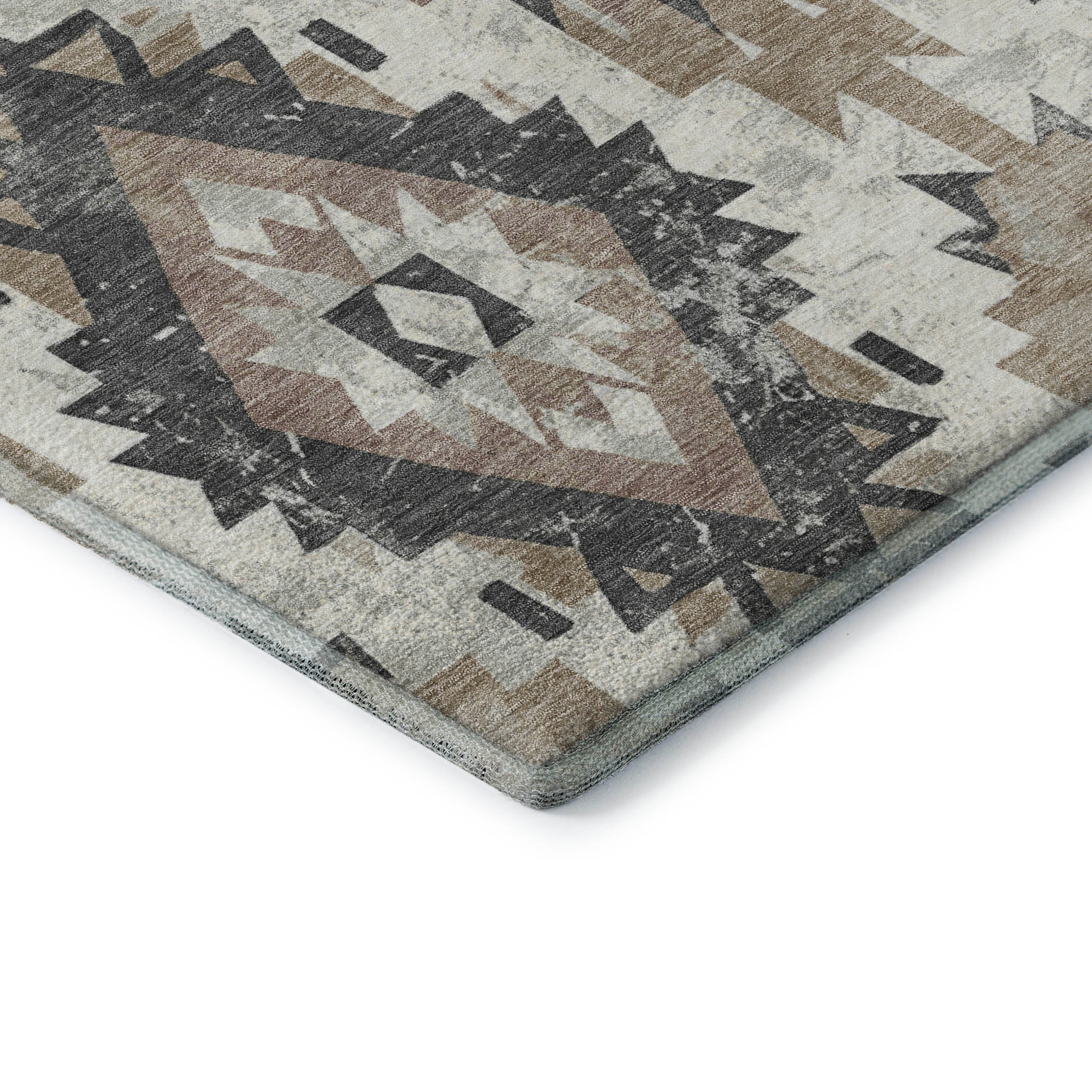 Reykjavik Machine Washable Transitional Taupe Brown Rug 1'8" x 2'6" #shape_Rectangle