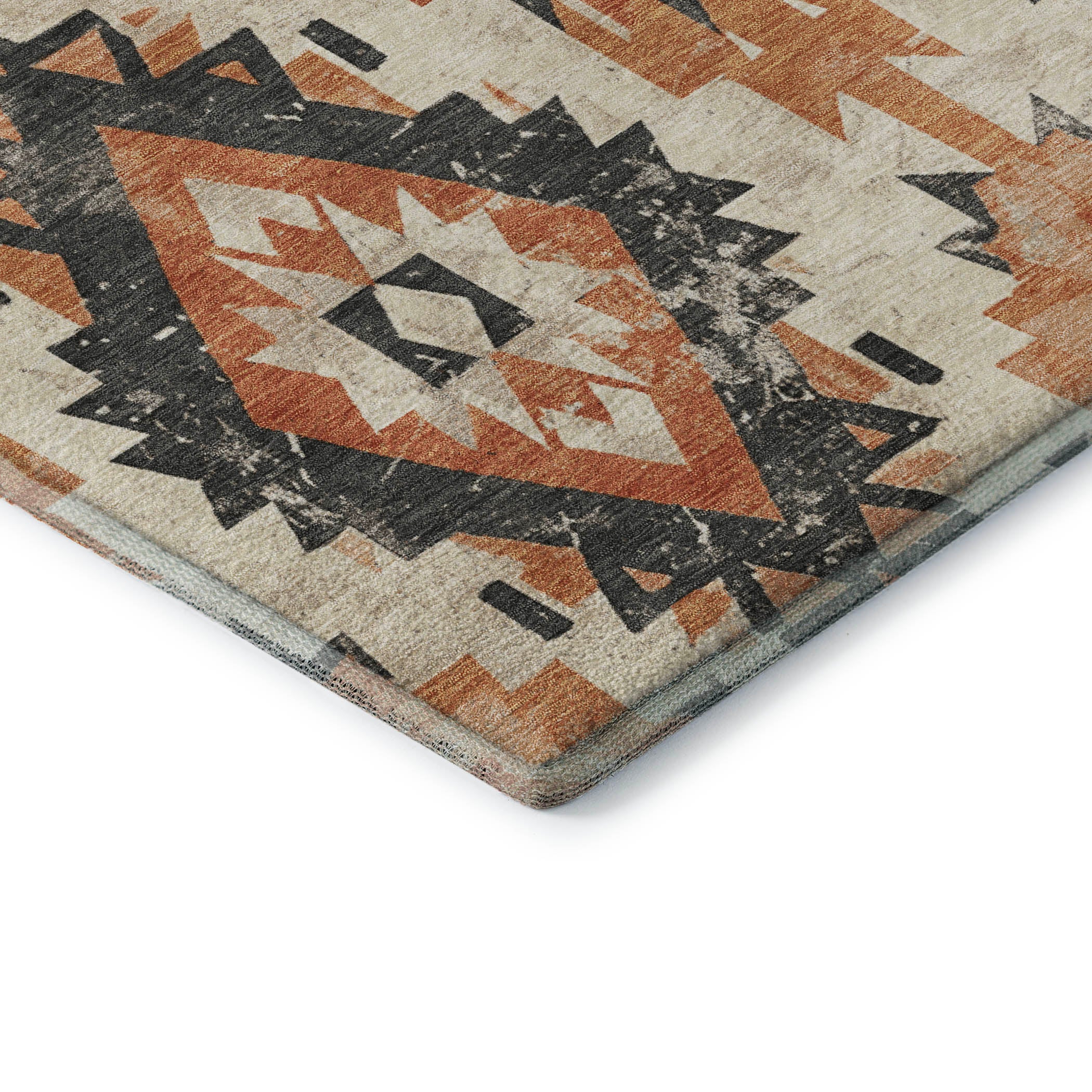 Reykjavik Machine Washable Transitional Terracotta Orange Rug 1'8" x 2'6" #shape_Rectangle
