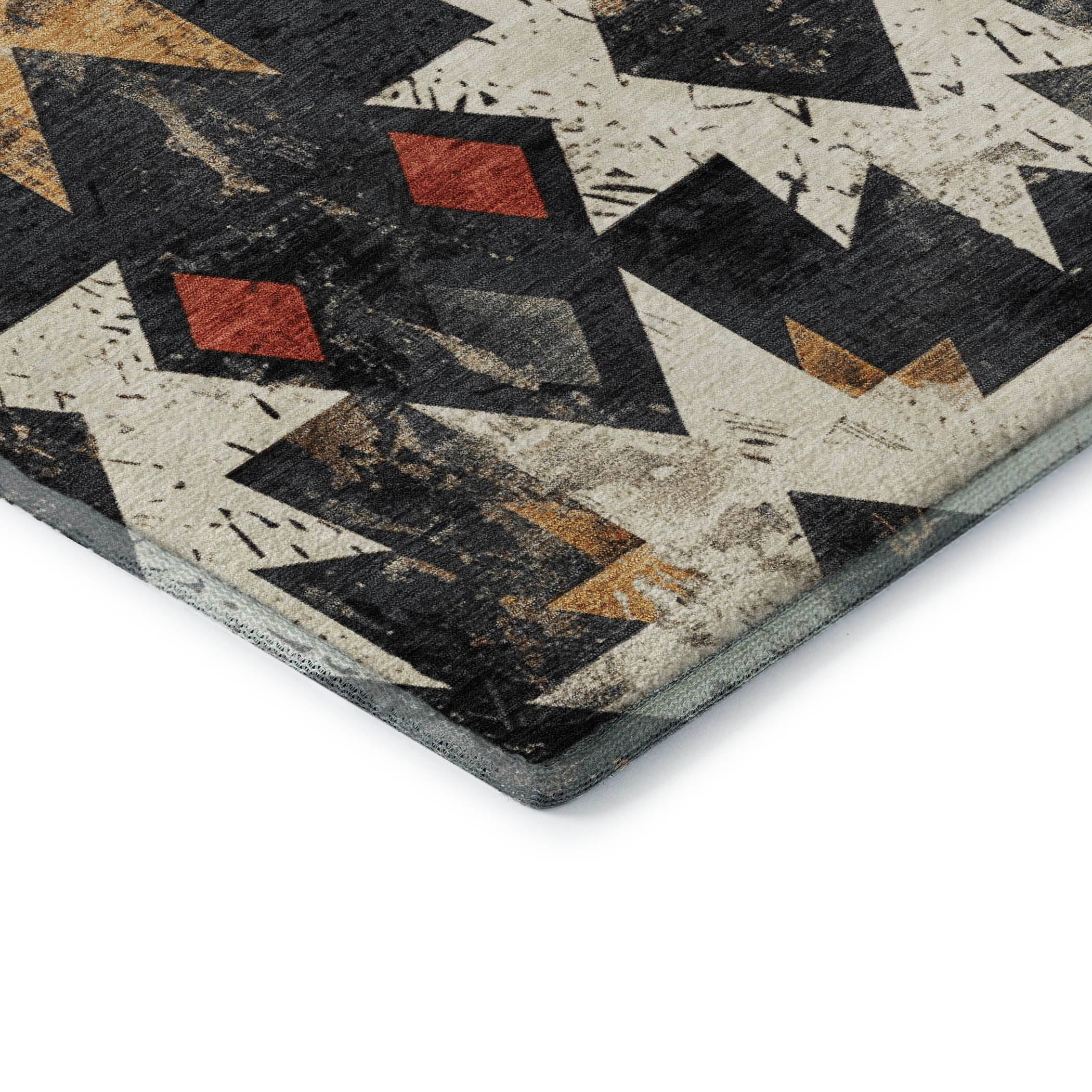 Valletta Machine Washable Transitional Black Rug 1'8" x 2'6" #shape_Rectangle