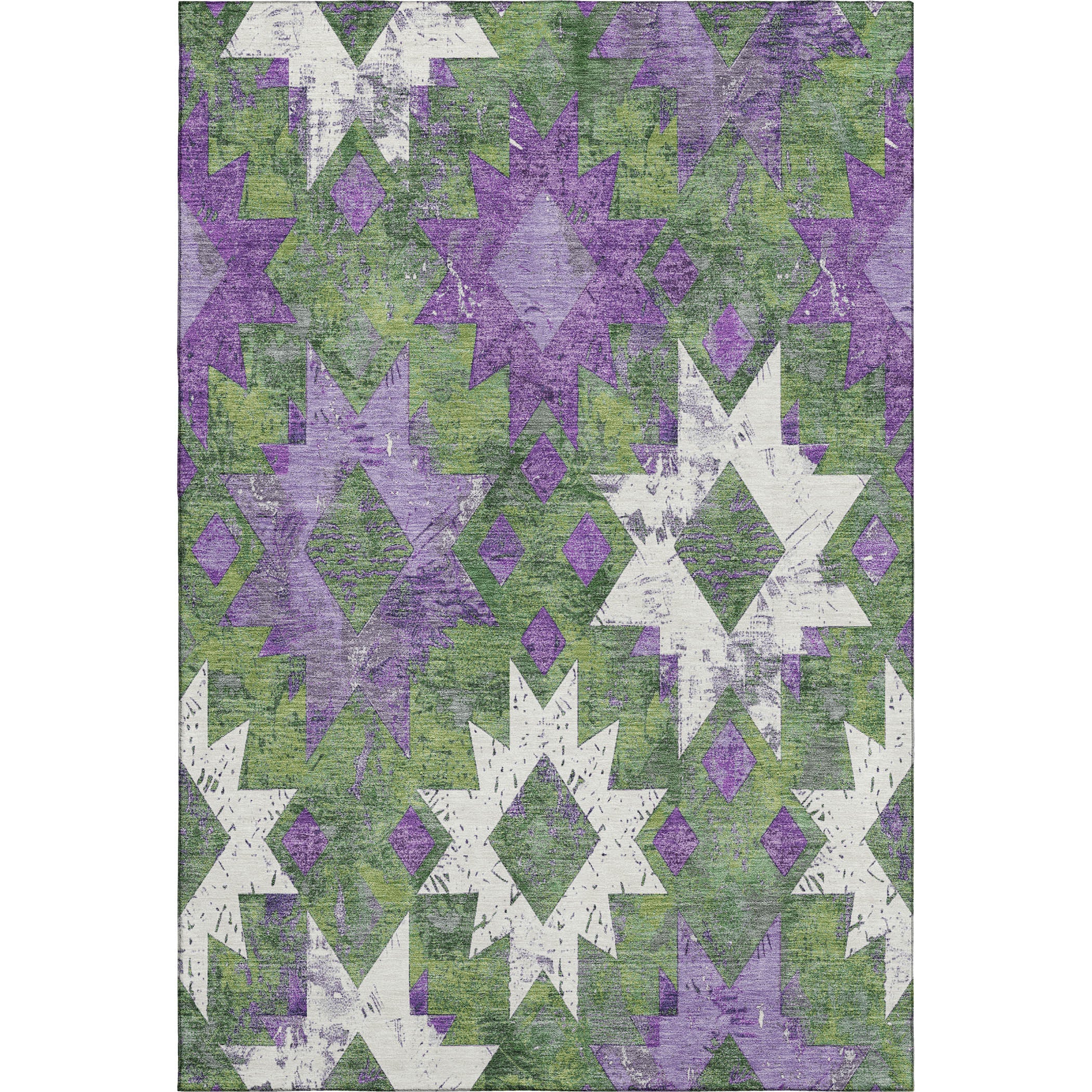 Valletta Machine Washable Transitional Green Rug 2'6" x 3'10" #shape_Rectangle