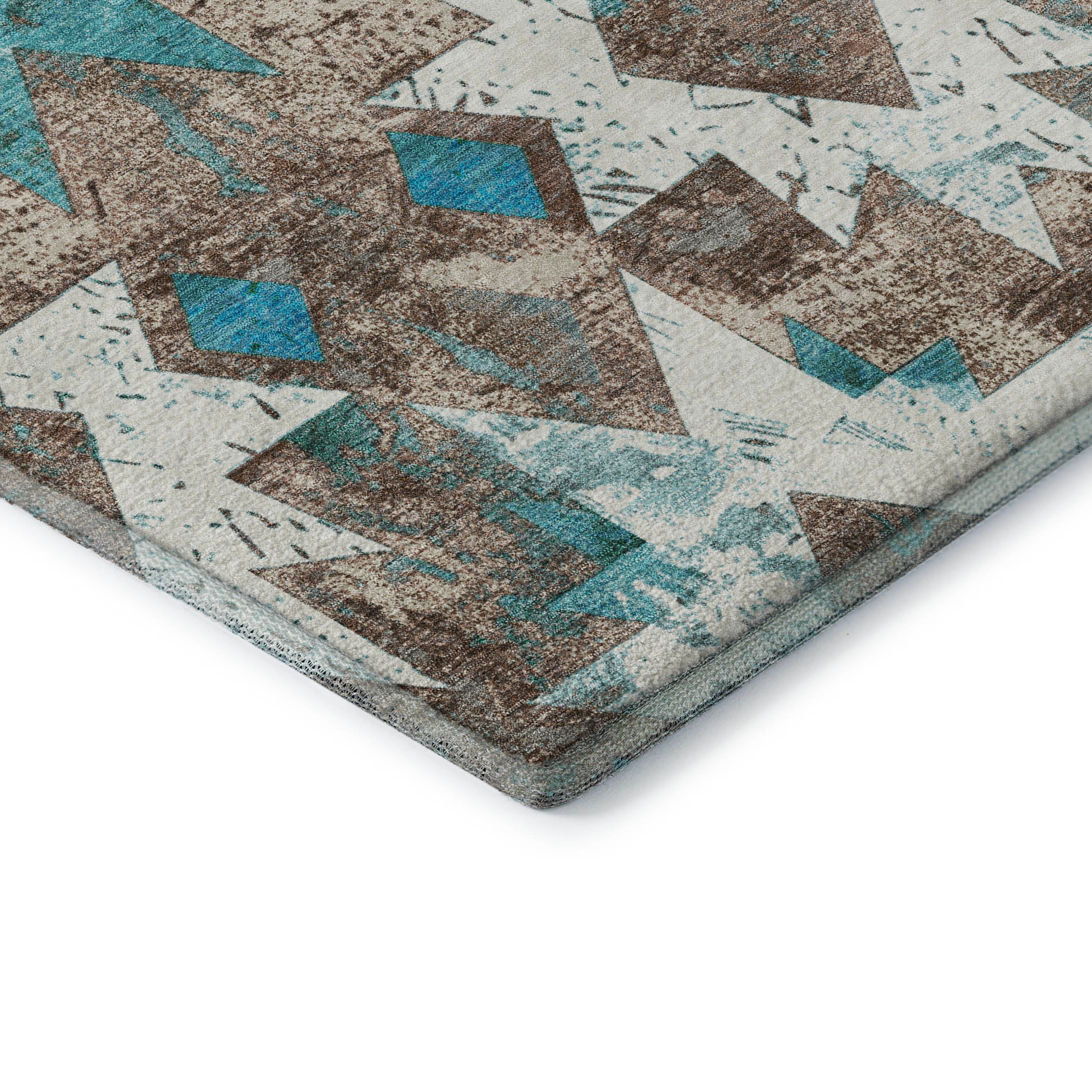 Valletta Machine Washable Transitional Teal Rug 1'8" x 2'6" #shape_Rectangle