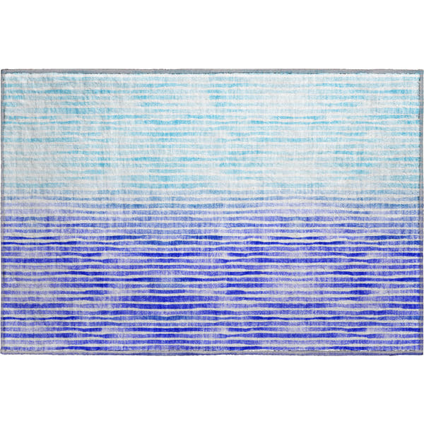 Sarajevo Machine Washable Coastal Blue Rug 1'8" x 2'6"