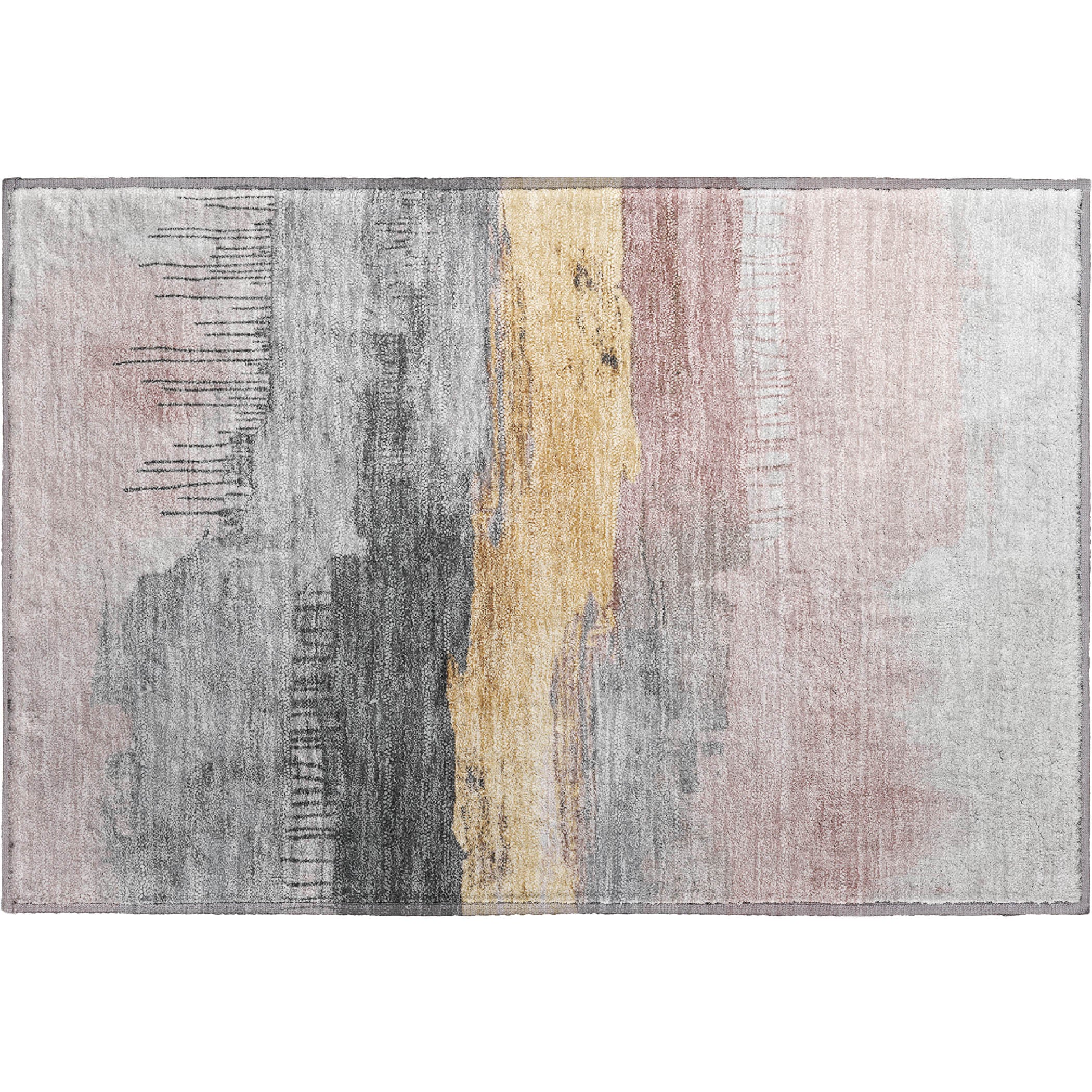 Salzburg Machine Washable Transitional Blush Pink Rug 1'8" x 2'6" #shape_Rectangle
