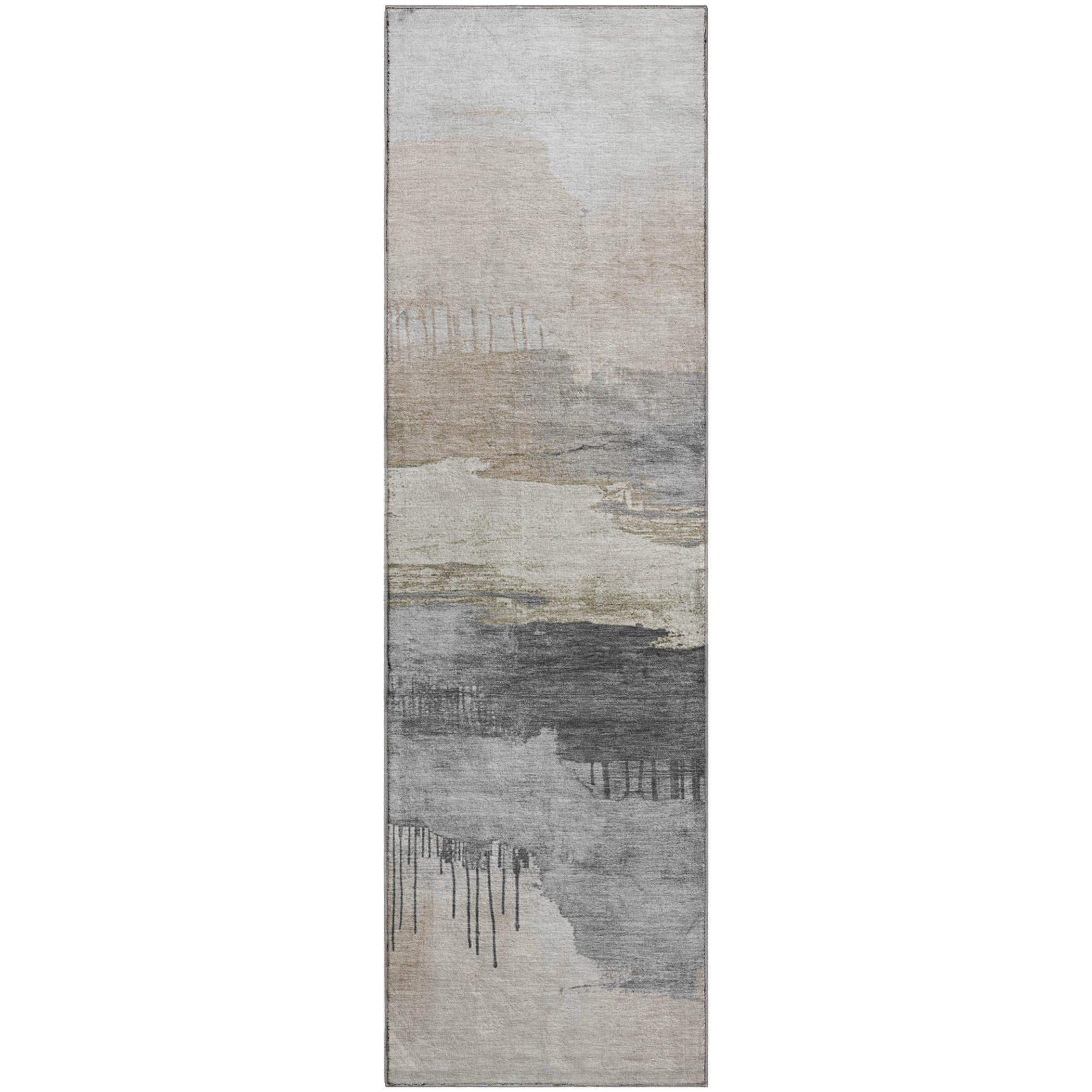Salzburg Machine Washable Transitional Ivory Rug 2'3" x 7'6" #shape_Runner