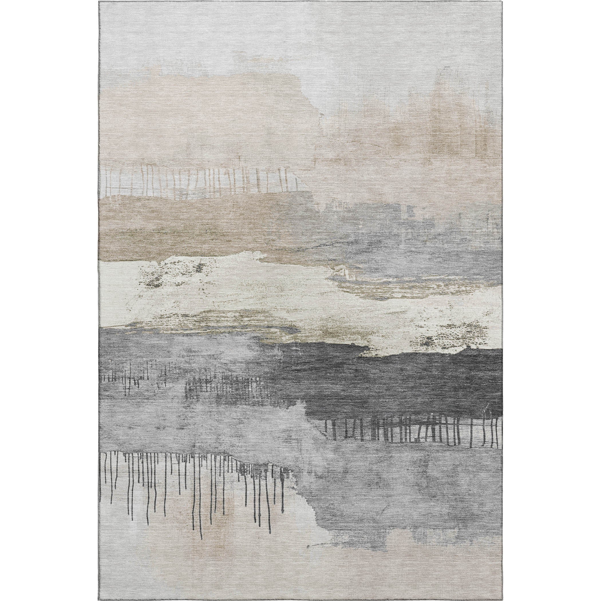Salzburg Machine Washable Transitional Ivory Rug 2'6" x 3'10" #shape_Rectangle