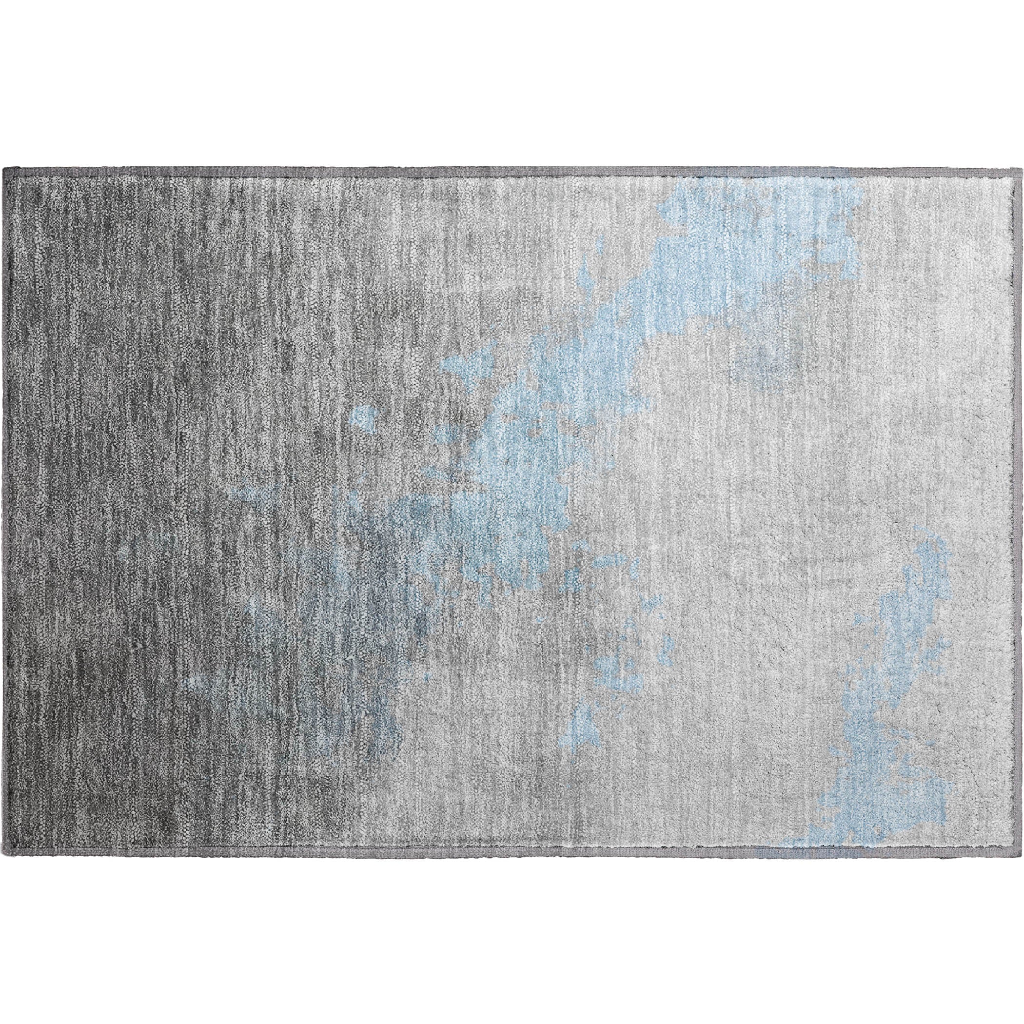 Cartagena Machine Washable Transitional Blue Rug 1'8" x 2'6" #shape_Rectangle