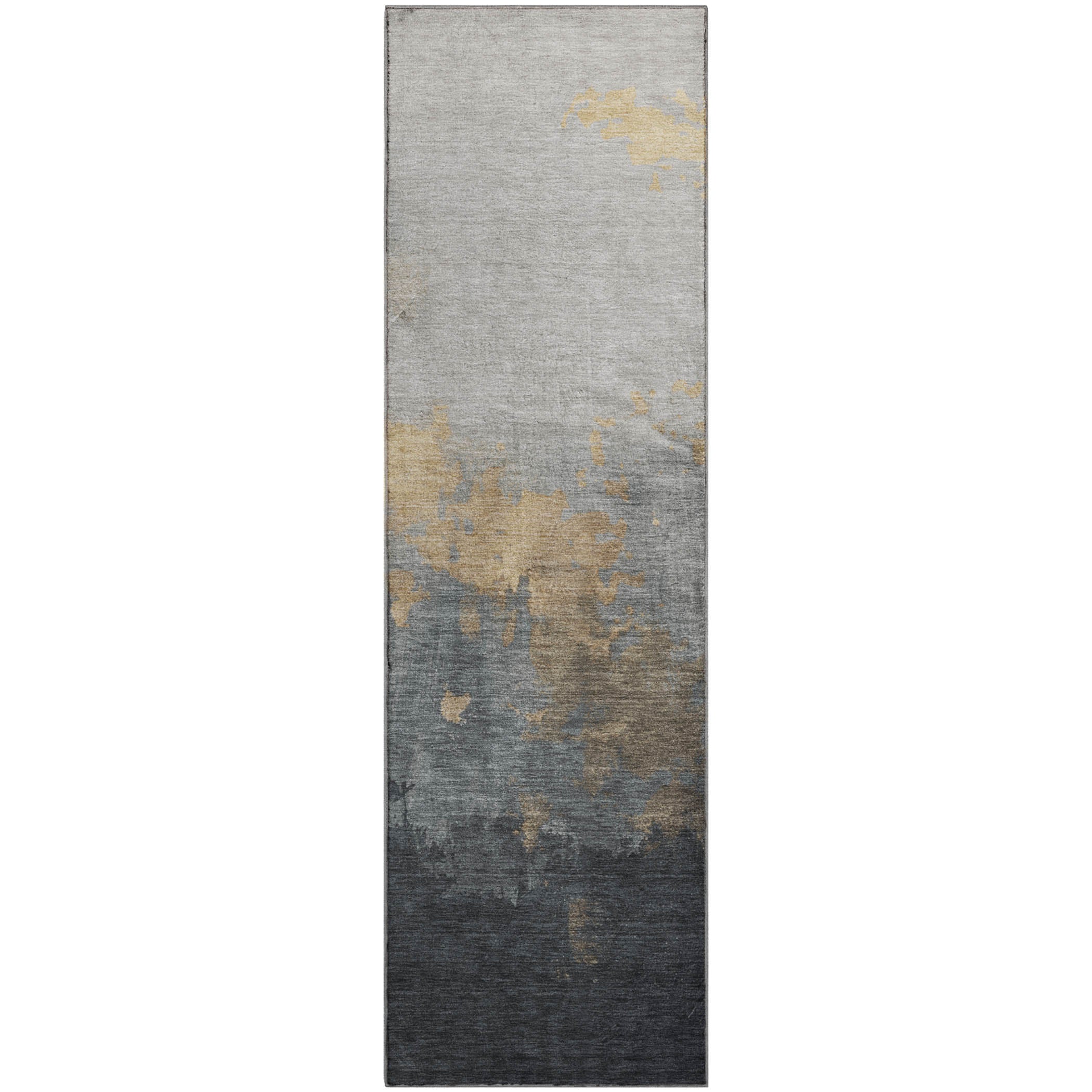 Cartagena Machine Washable Transitional Gold Rug 2'3" x 7'6" #shape_Runner