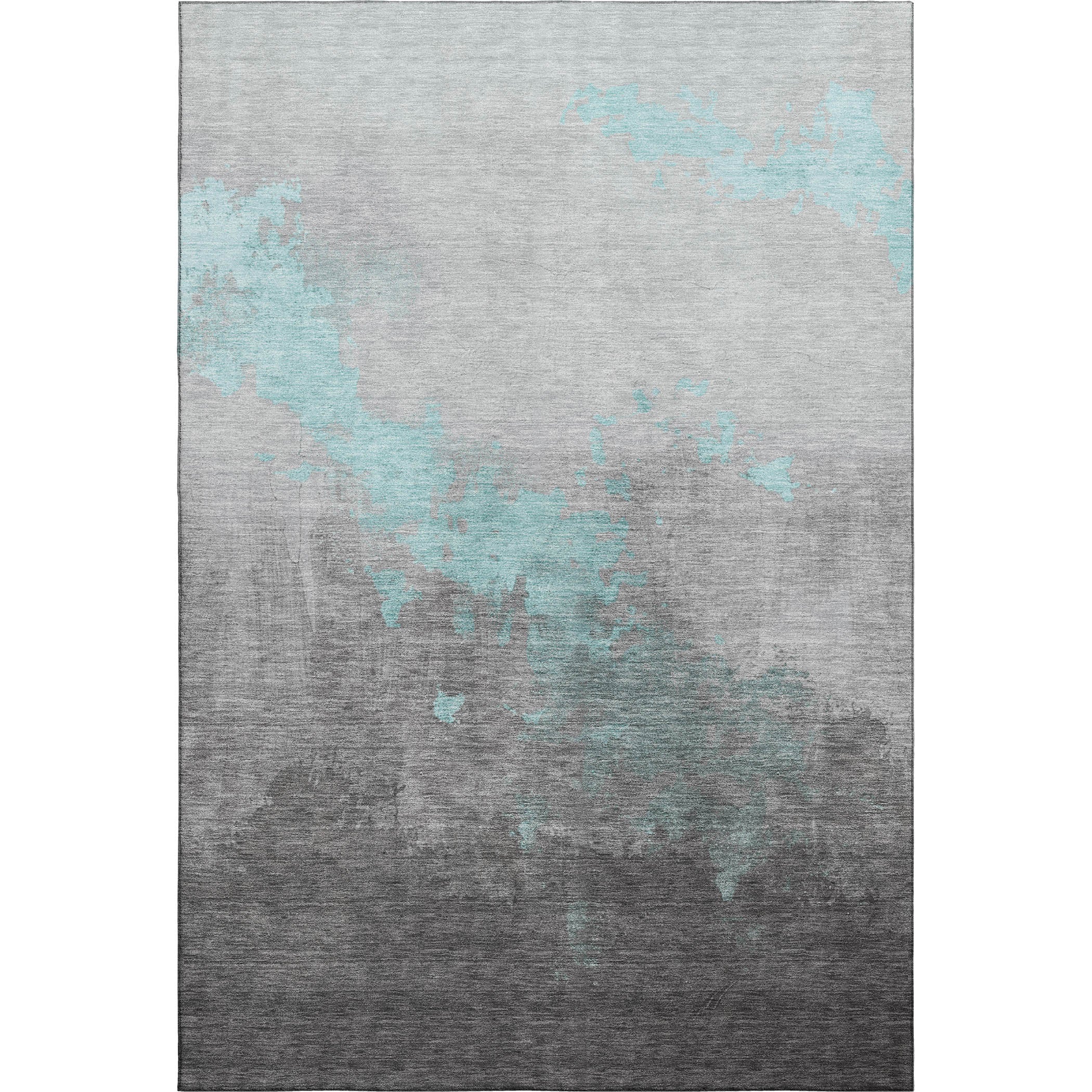 Cartagena Machine Washable Transitional Teal Rug 2'6" x 3'10" #shape_Rectangle