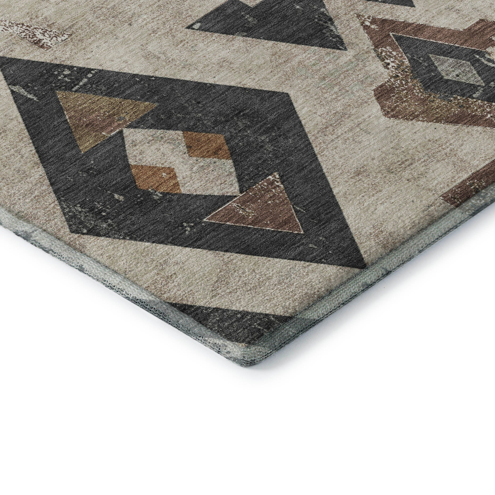 Mostar Machine Washable Transitional Beige Brown Rug 1'8" x 2'6" #shape_Rectangle