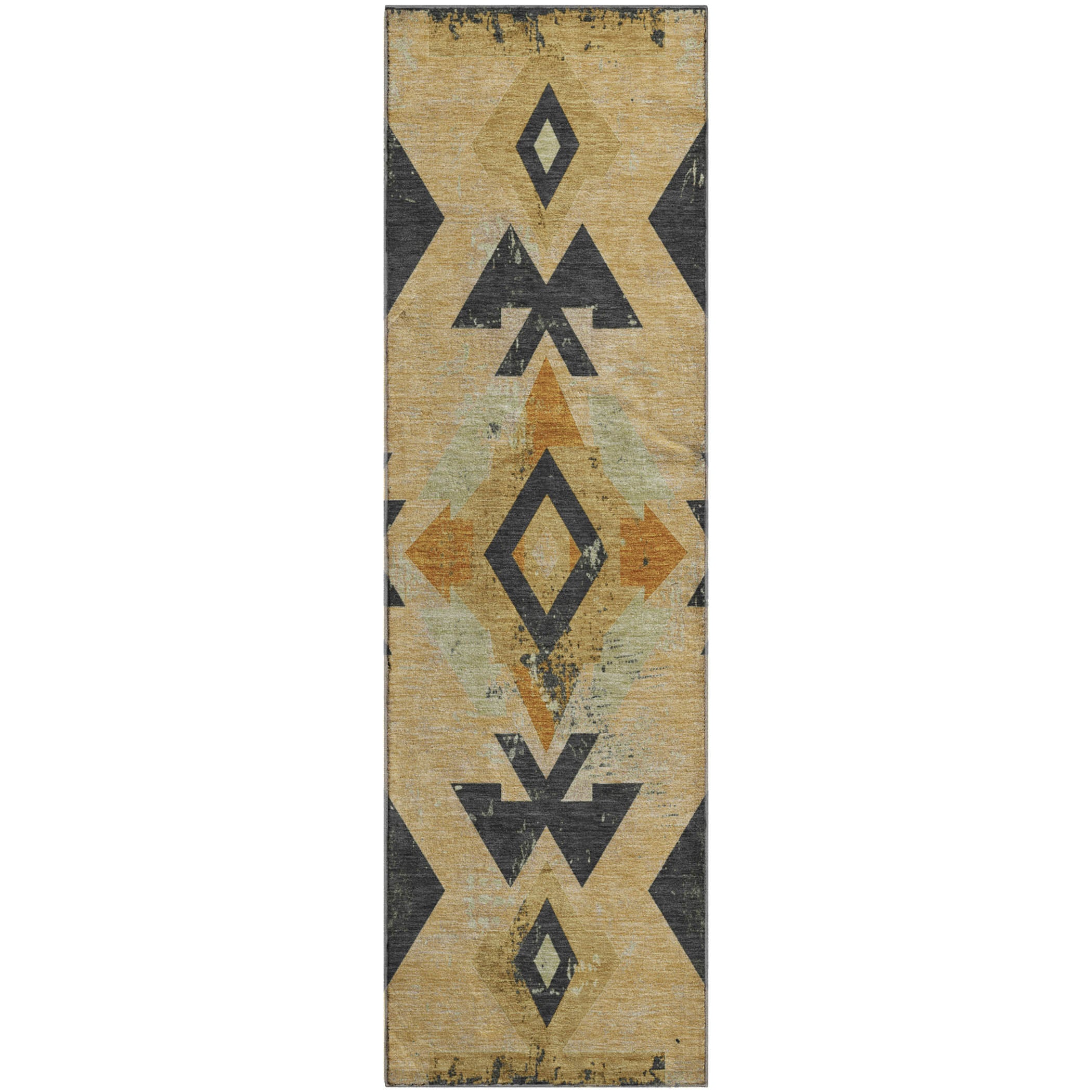 Mostar Machine Washable Transitional Gold Rug 2'3" x 7'6" #shape_Runner