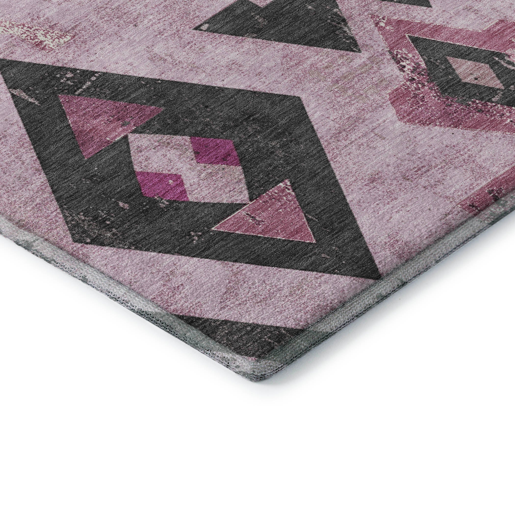 Mostar Machine Washable Transitional Pink Rug 1'8" x 2'6" #shape_Rectangle
