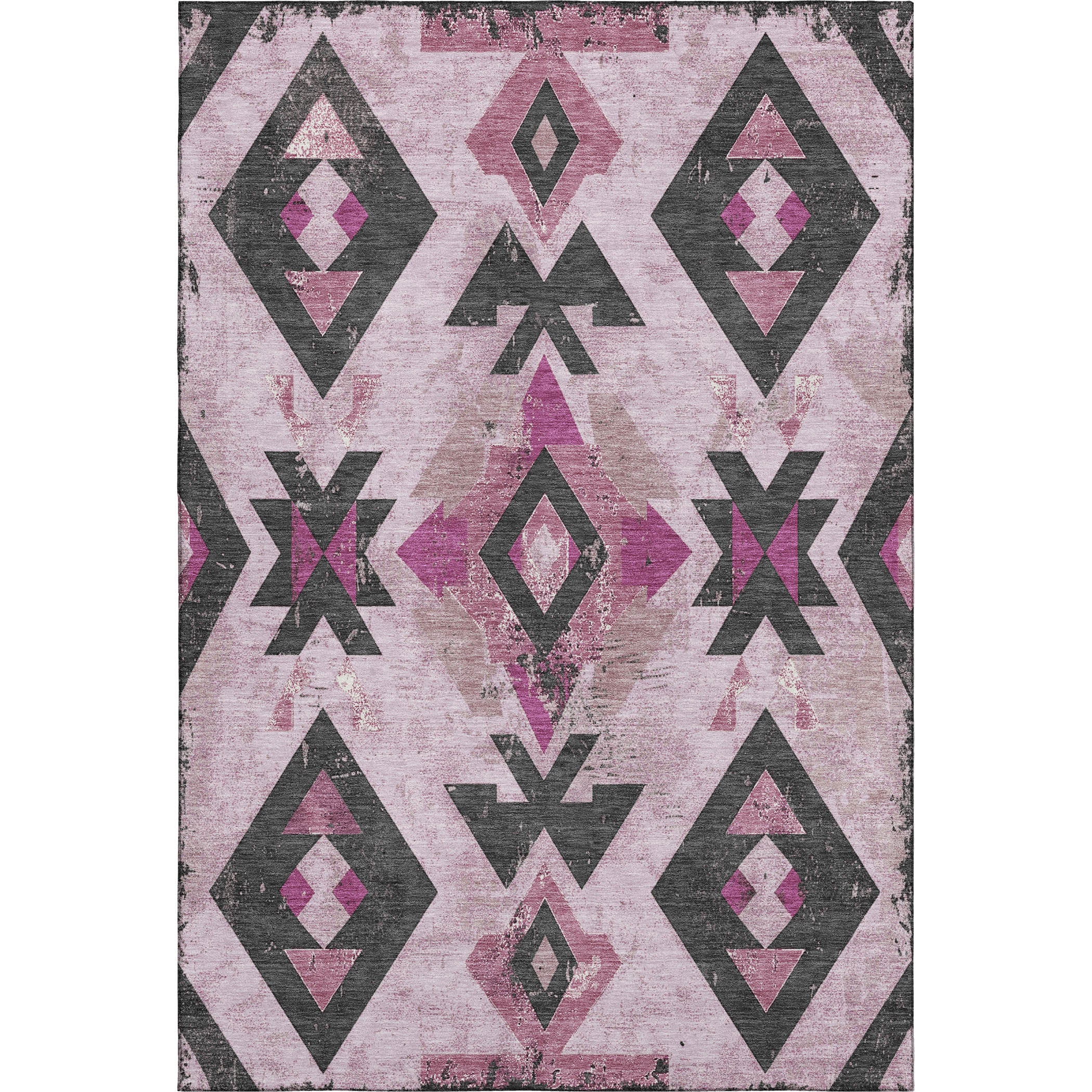 Mostar Machine Washable Transitional Pink Rug 2'6" x 3'10" #shape_Rectangle