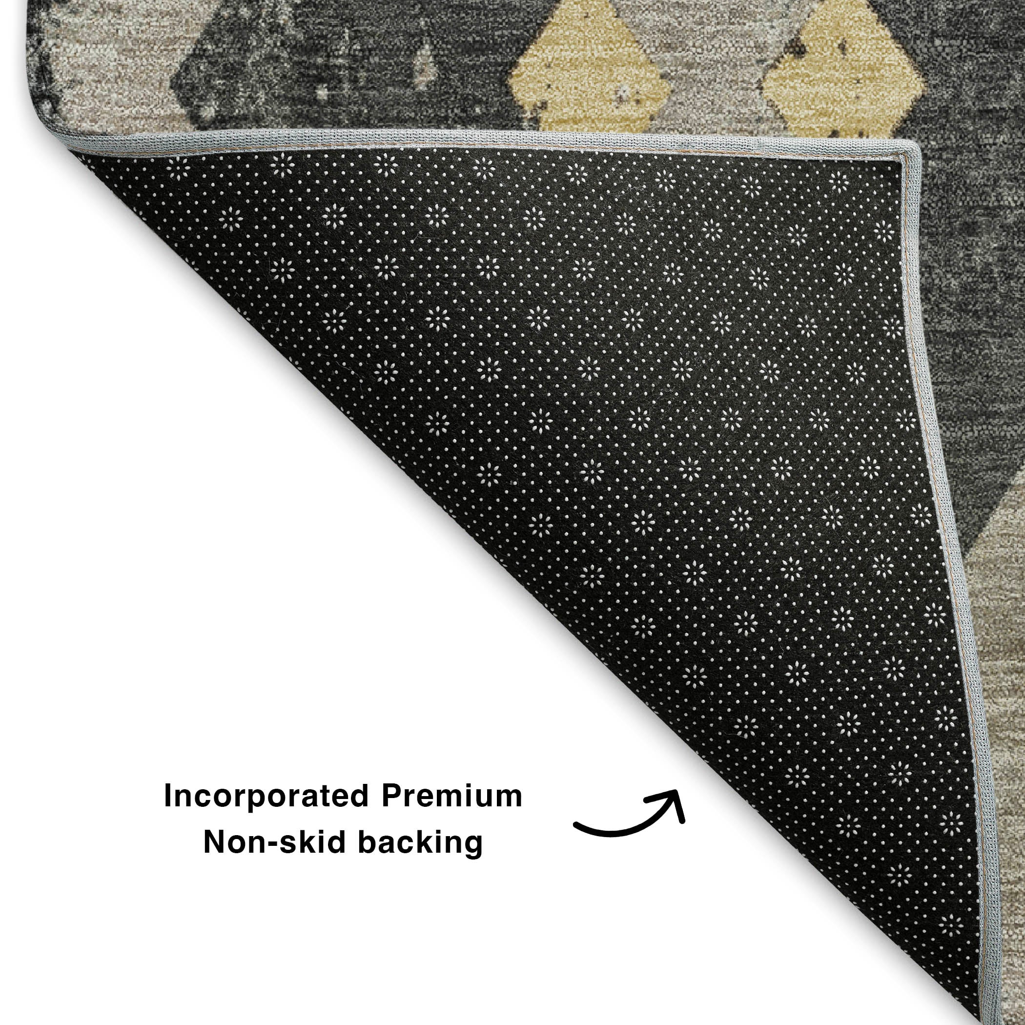 Mostar Machine Washable Transitional Taupe Brown Rug 1'8" x 2'6" #shape_Rectangle