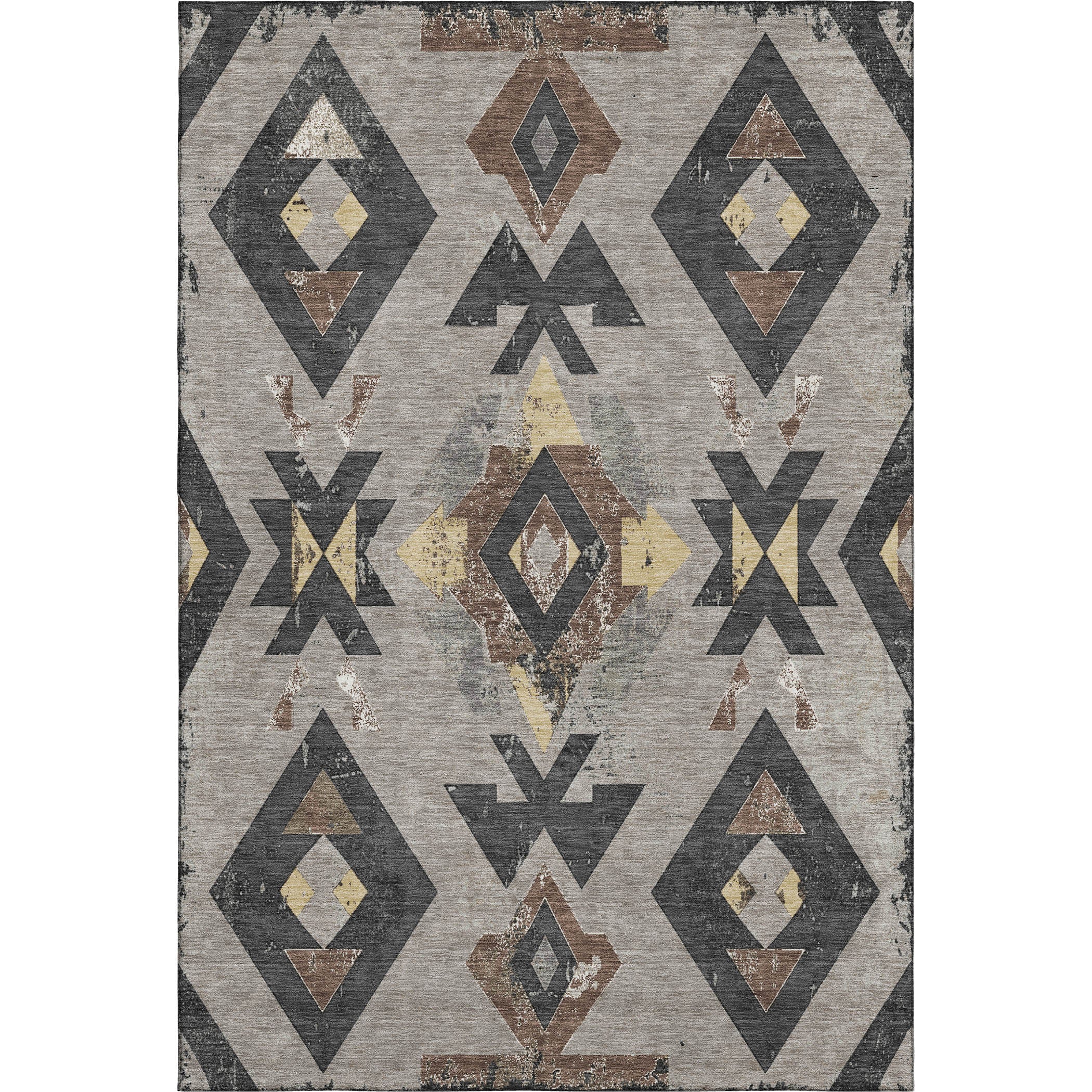 Mostar Machine Washable Transitional Taupe Brown Rug 2'6" x 3'10" #shape_Rectangle