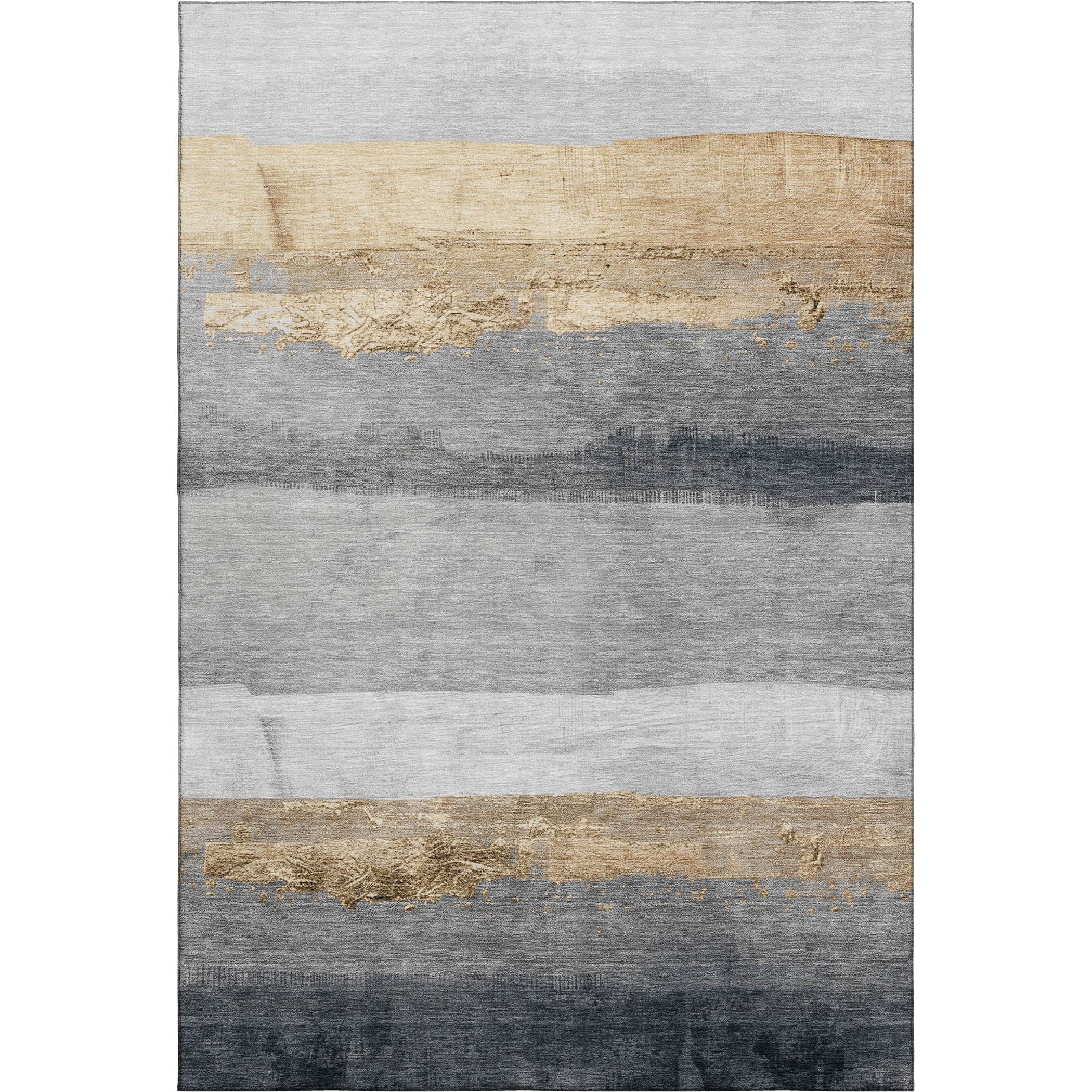 Nairobi Machine Washable Transitional Gold Rug 2'6" x 3'10" #shape_Rectangle