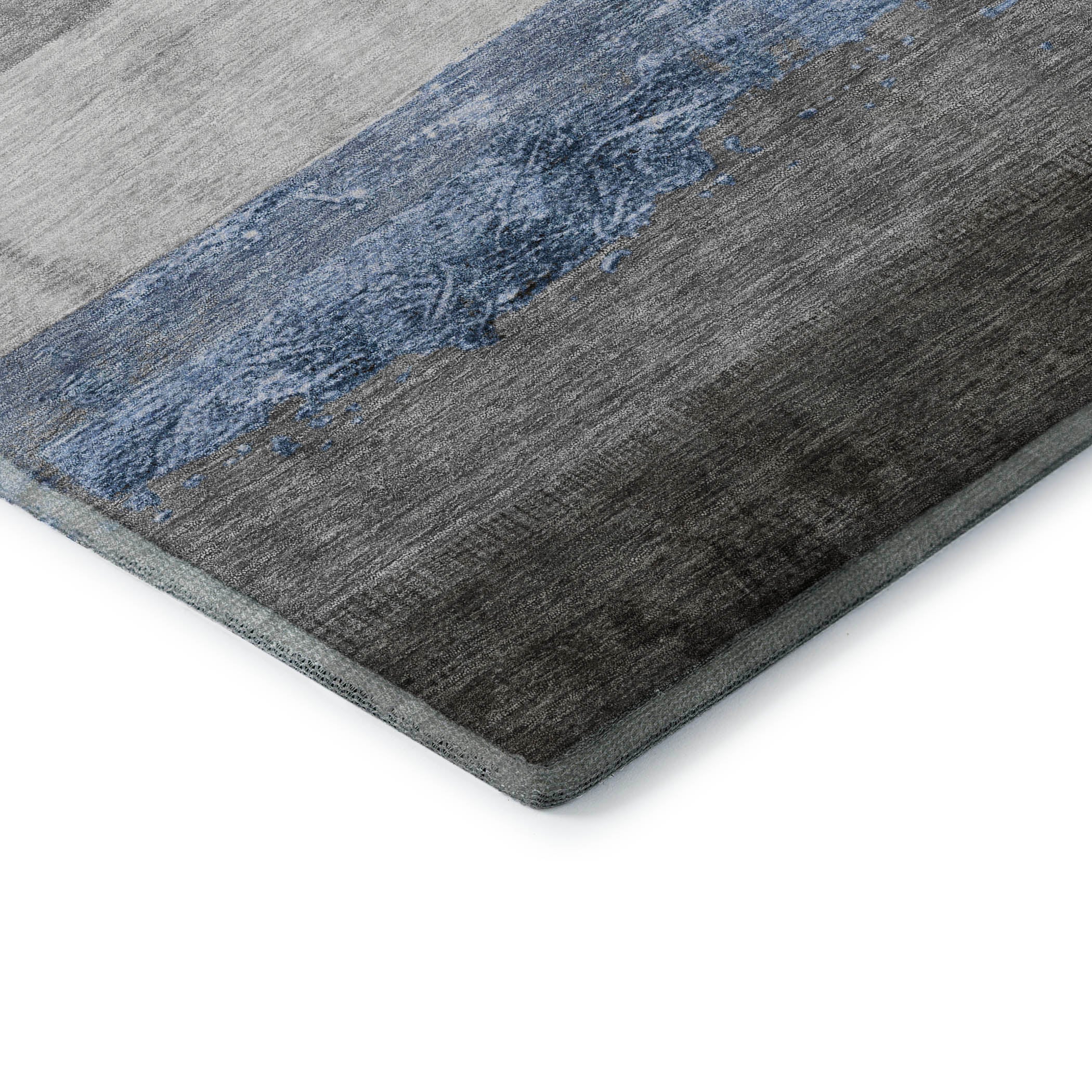 Nairobi Machine Washable Transitional Sky Blue Rug 1'8" x 2'6" #shape_Rectangle