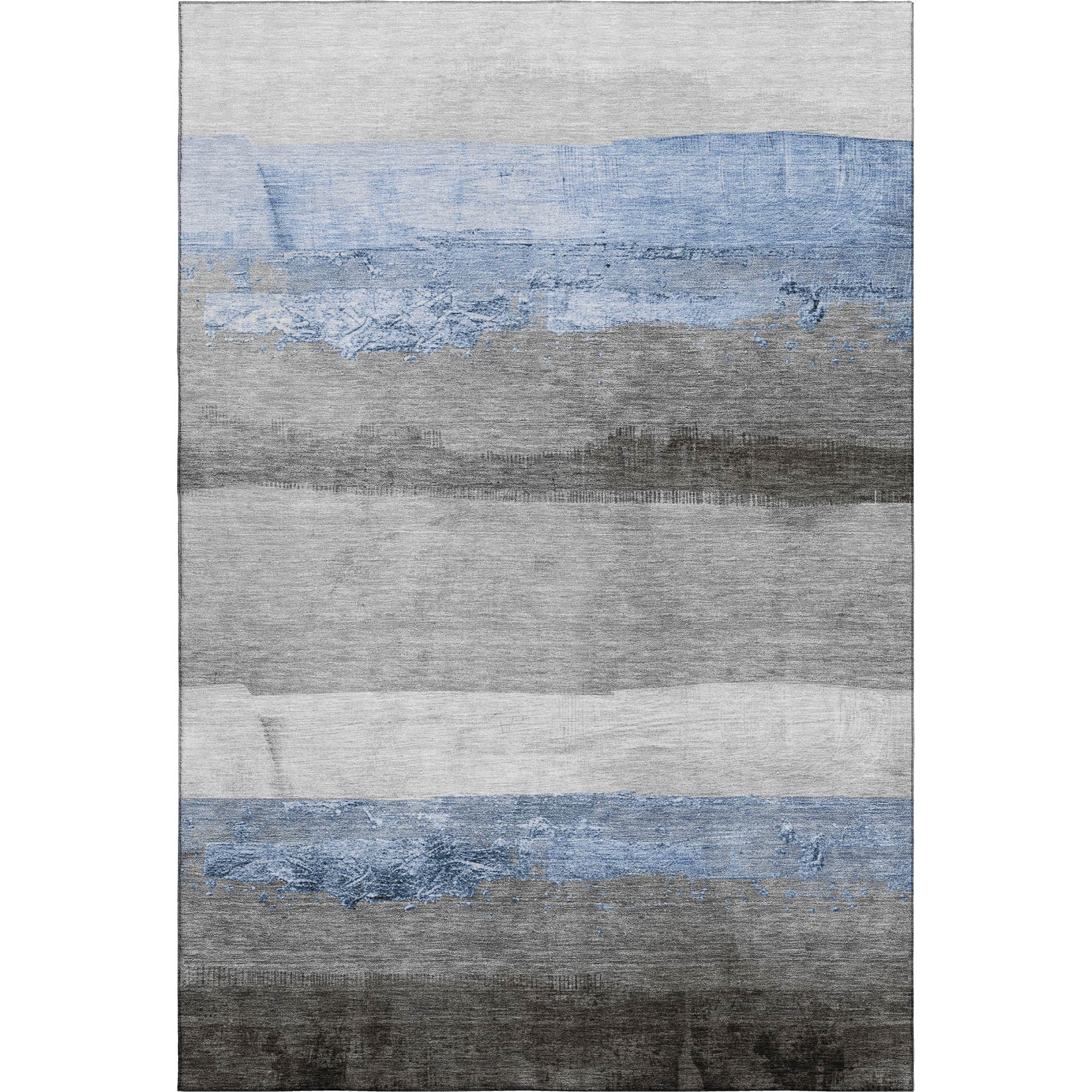 Nairobi Machine Washable Transitional Sky Blue Rug 2'6" x 3'10" #shape_Rectangle