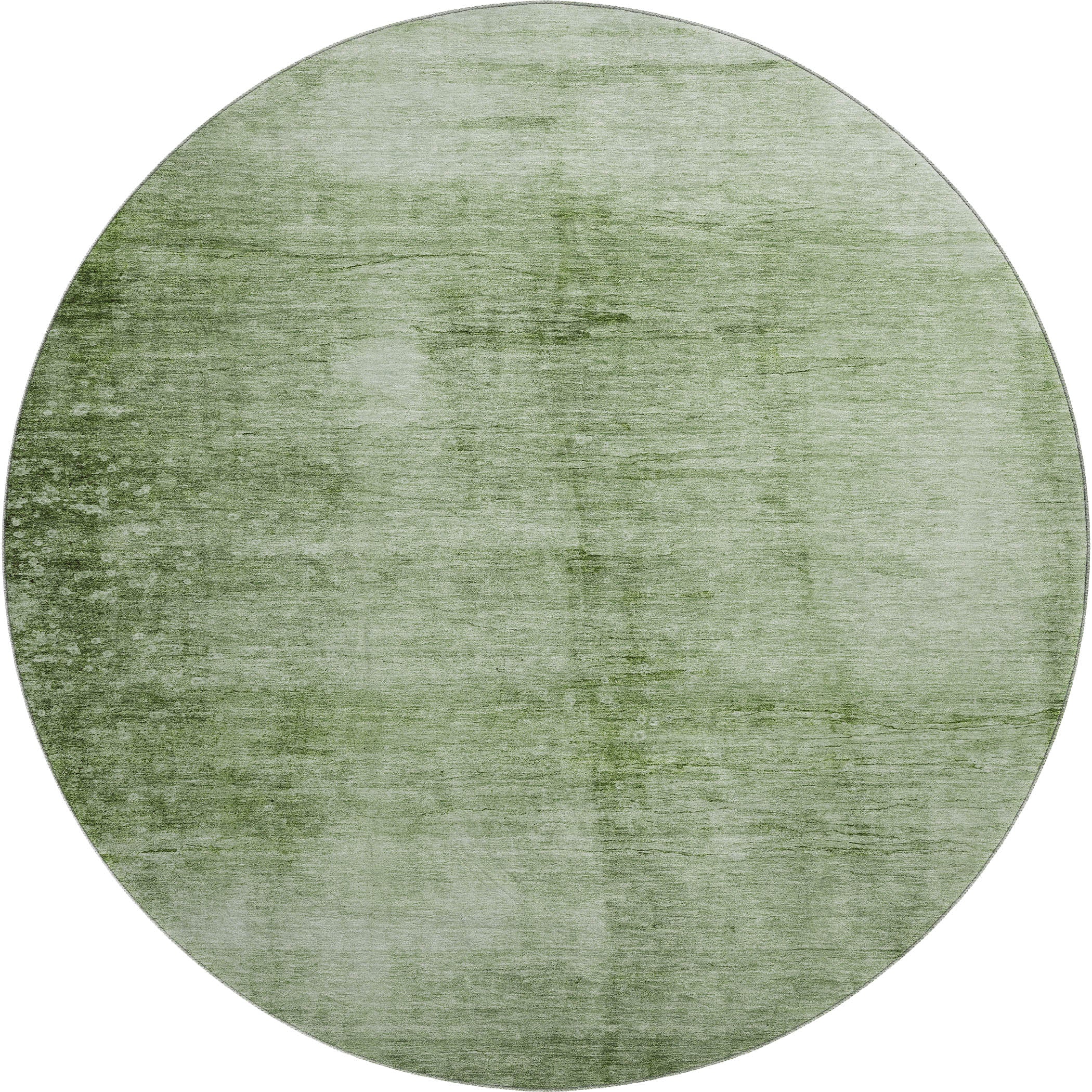 Cairo Machine Washable Transitional Aloe Green Rug 8' x 8' #shape_Round