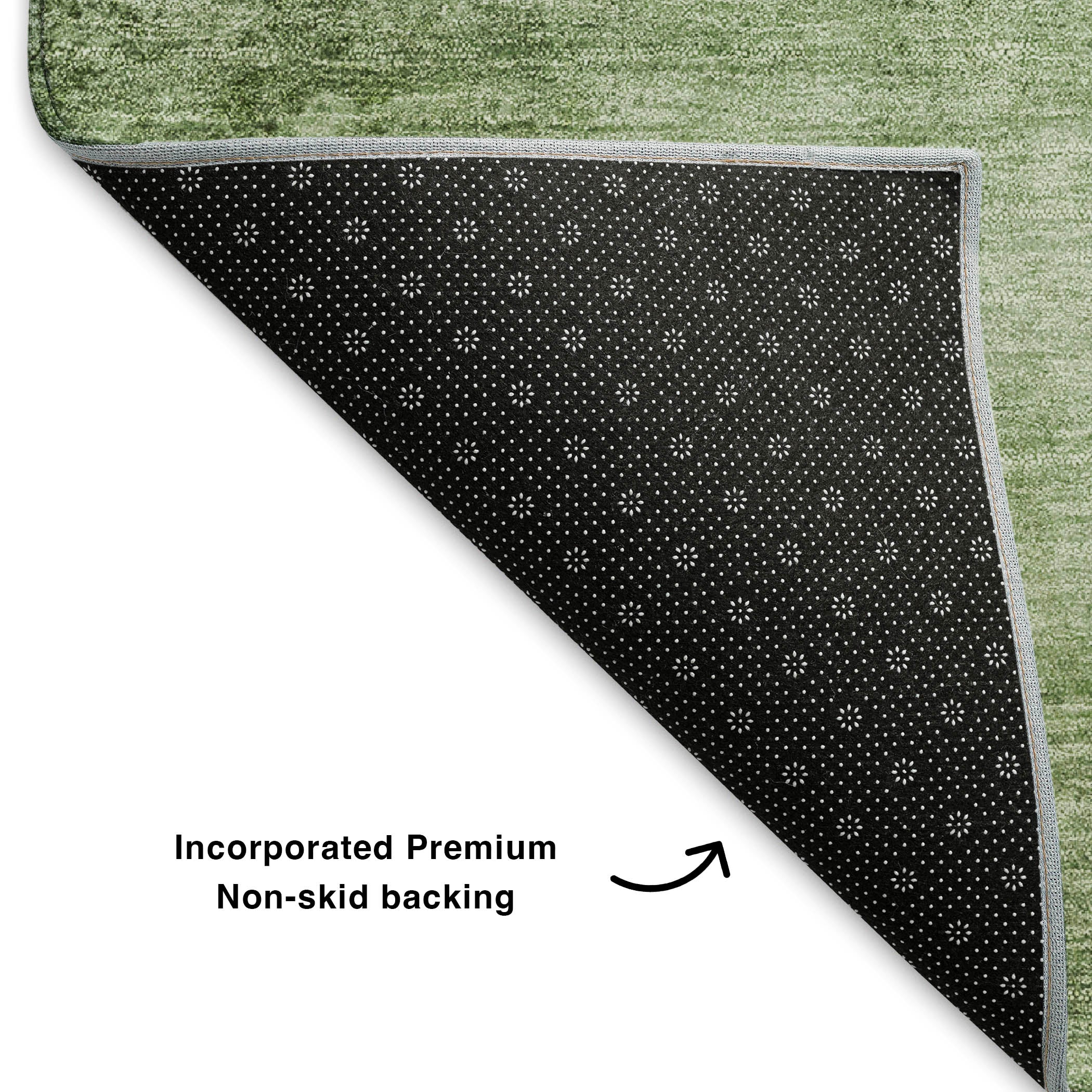Cairo Machine Washable Transitional Aloe Green Rug 1'8" x 2'6" #shape_Rectangle