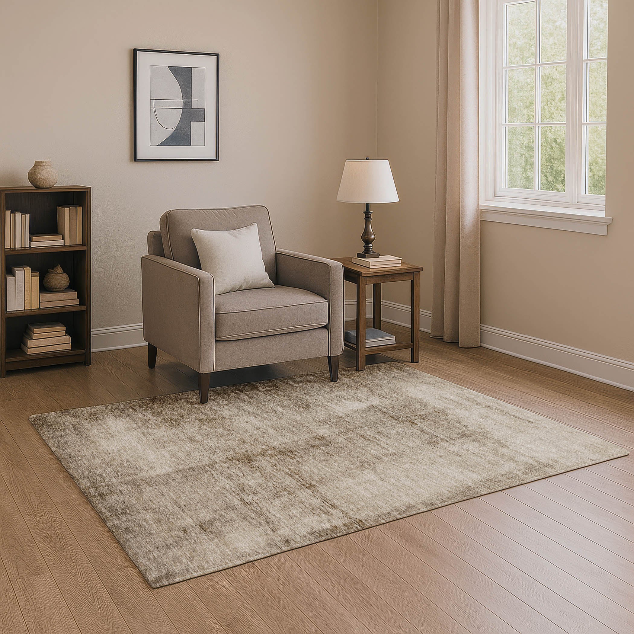 Cairo Machine Washable Transitional Beige Brown Rug 2'6" x 3'10" #shape_Rectangle