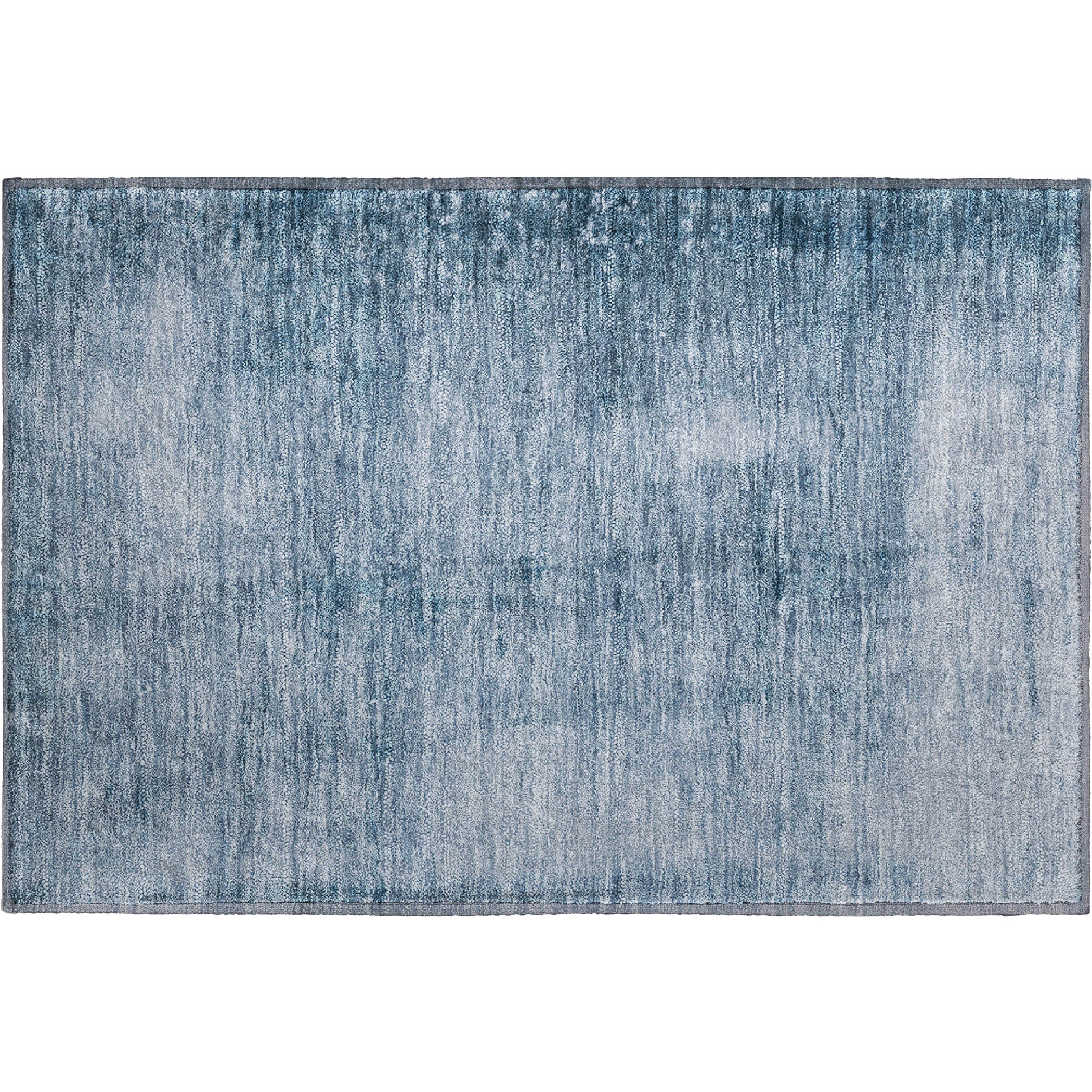 Cairo Machine Washable Transitional Denim Blue Rug 1'8" x 2'6" #shape_Rectangle